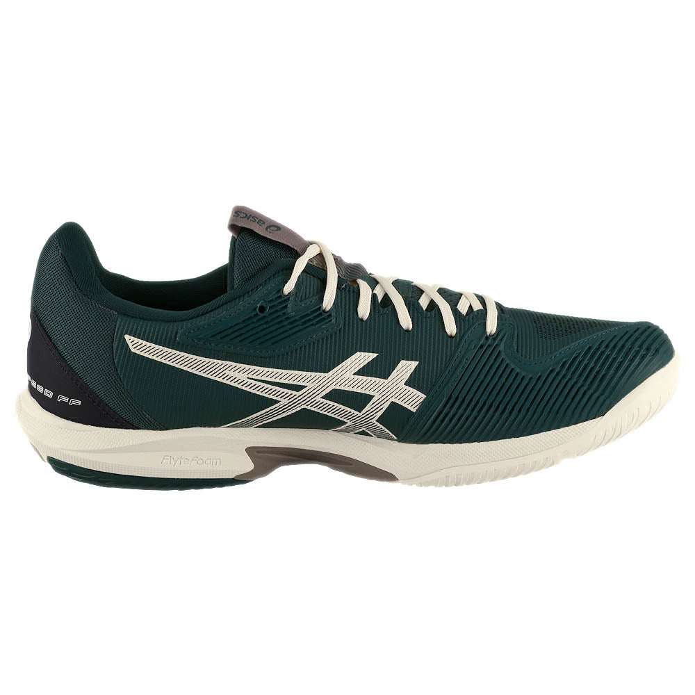 ASICS Men's Solution Speed FF 3 Tennis Shoes - Lightweight Performance Sneakers for Court Play in Saxon Green/Birch | Perfect for Competitive Matches & Training Sessions