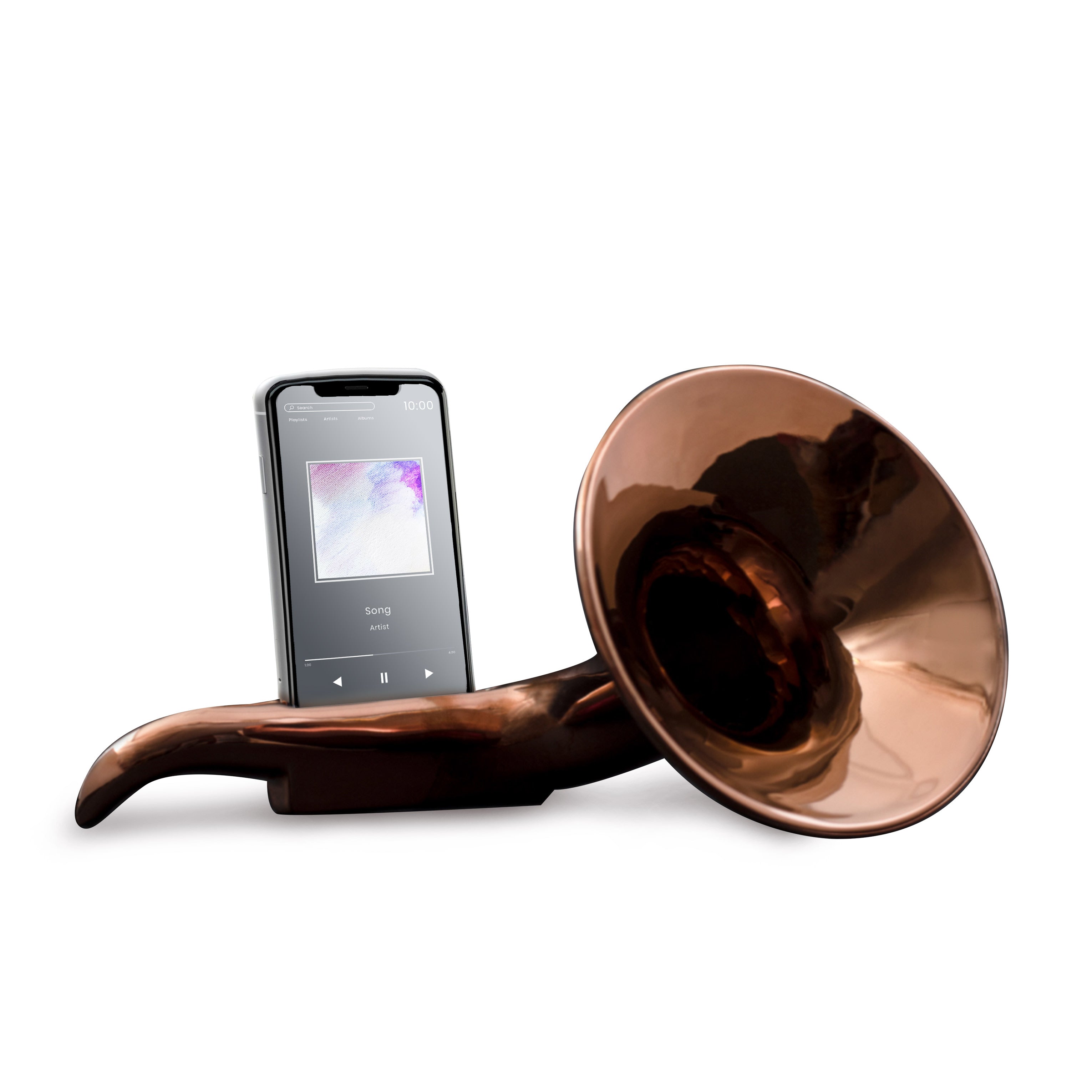 Dimlaj High-Quality Ceramic Megaphone - Vintage Copper Finish for Loud & Clear Sound - Perfect for Cheerleading, Sports Events & Outdoor Activities