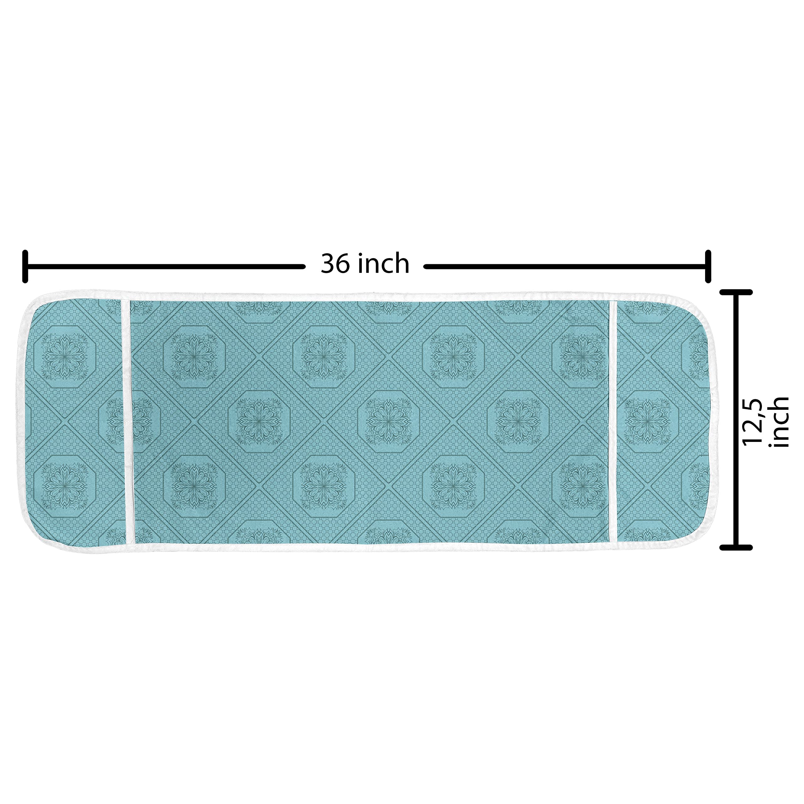 Ambesonne Geometric Microwave Oven Cover - Waterproof Kitchen Organizer with Pockets, 36