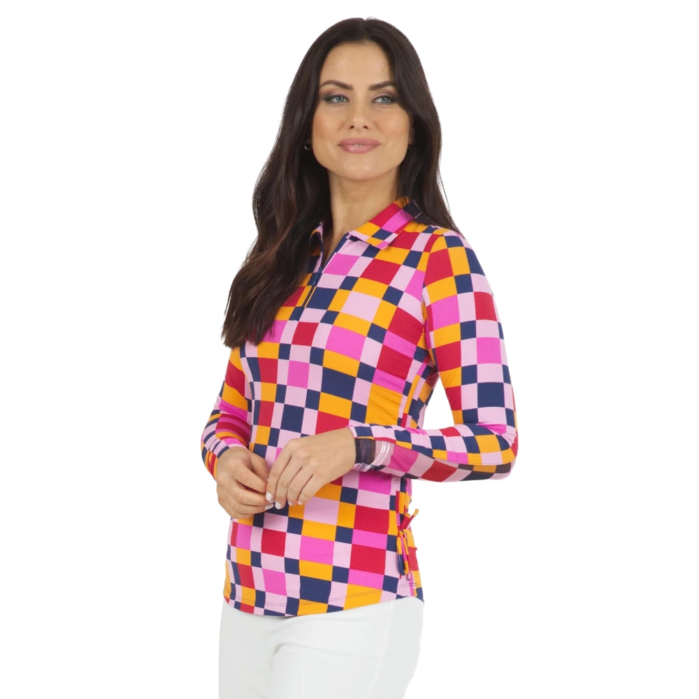 IBKUL Women's Long Sleeve Zip Mock Neck Pullover Sweater 48379 - Casual Winter Warm Tops for Work, Travel & Outdoor Activities