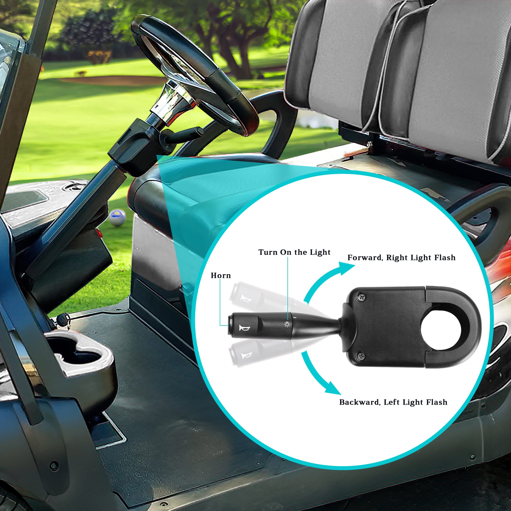 **Deluxe 12V Golf Cart Light Kit for Club Car Precedent 2004-2019 - Street Legal Headlight, Taillight, Turn Signals, Switch, Horn & Brake Pad - Perfect for Night Driving & Safety Enhancement**