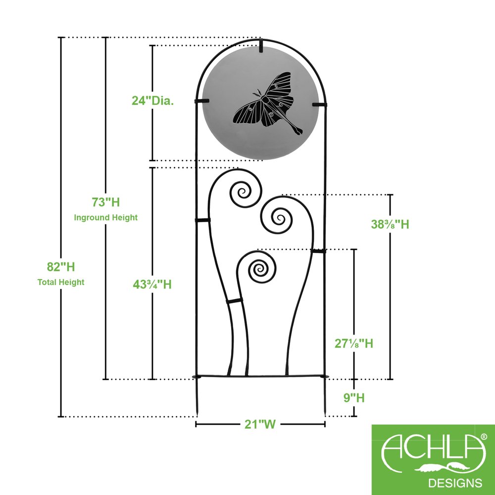 Luna Trellis by Achla Design - Elegant Garden Trellis for Climbing Plants, Flowers & Vines | Perfect for Outdoor Gardens, Patios & Backyard Decor
