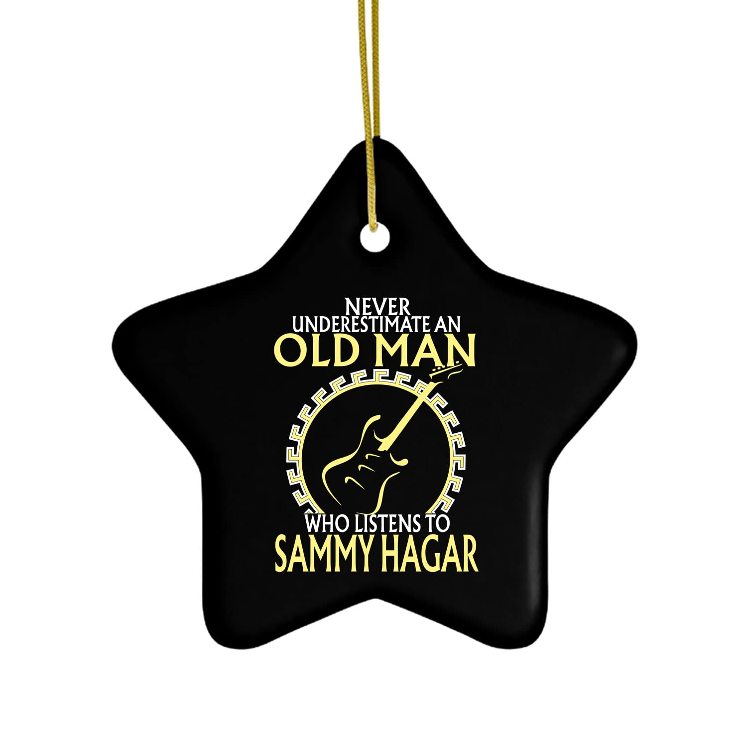 Custom Sammy Hagar Ceramic Ornament - Personalized Novelty Porcelain Christmas Tree Decor | Perfect for Holiday Gifts & Rock Music Fans