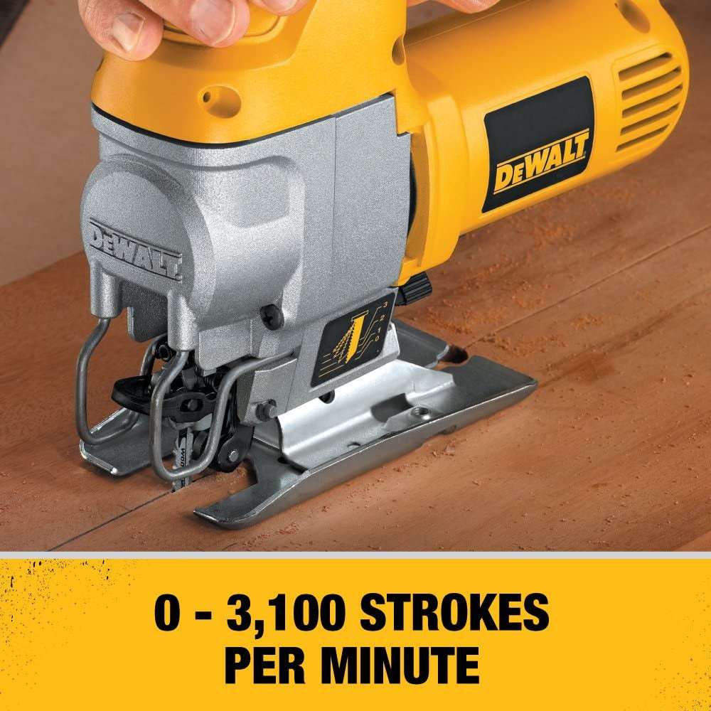 DEWALT 5.5 Amp Top Handle Jigsaw Kit with DEWALT Warranty - Refurbished Power Tool (Model DW317K) for Woodworking, DIY Projects & Professional Construction Use