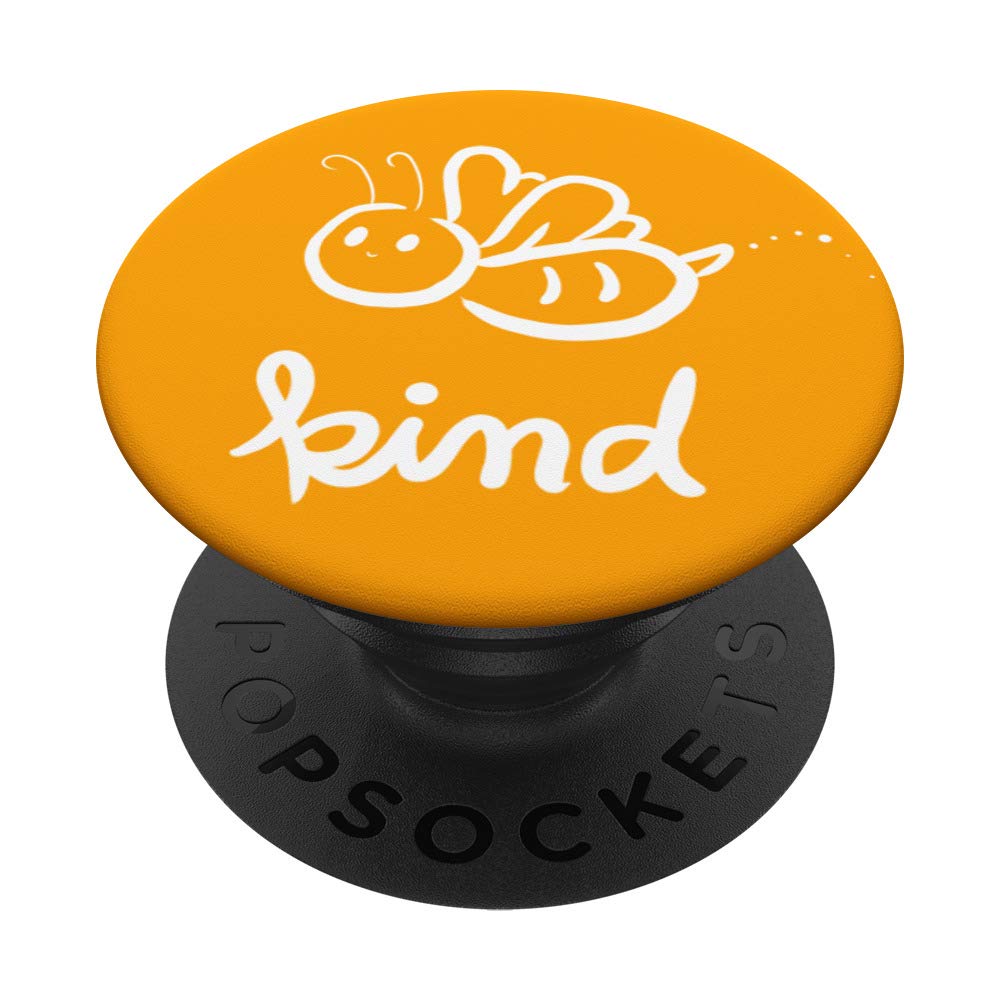 Bee Kind Cute Honey Bee Graphic PopSockets PopGrip - Swappable Phone Grip for iPhone, Samsung & Tablets - Perfect for Work, Travel & Everyday Use