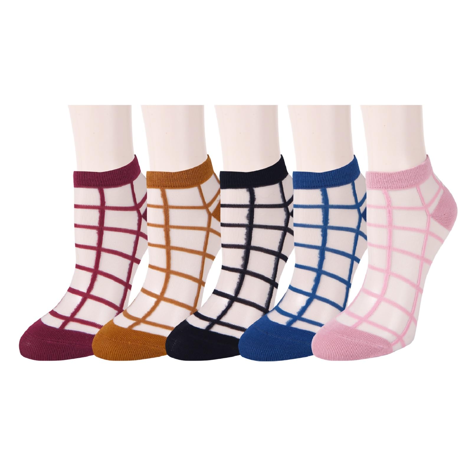 Benefeet Women's & Girls' Sheer Ankle Socks - Lace Mesh Transparent Nylon Socks for Summer, Thin Breathable See-Through Short Socks - Perfect for Casual Wear, Office, and Summer Outfits