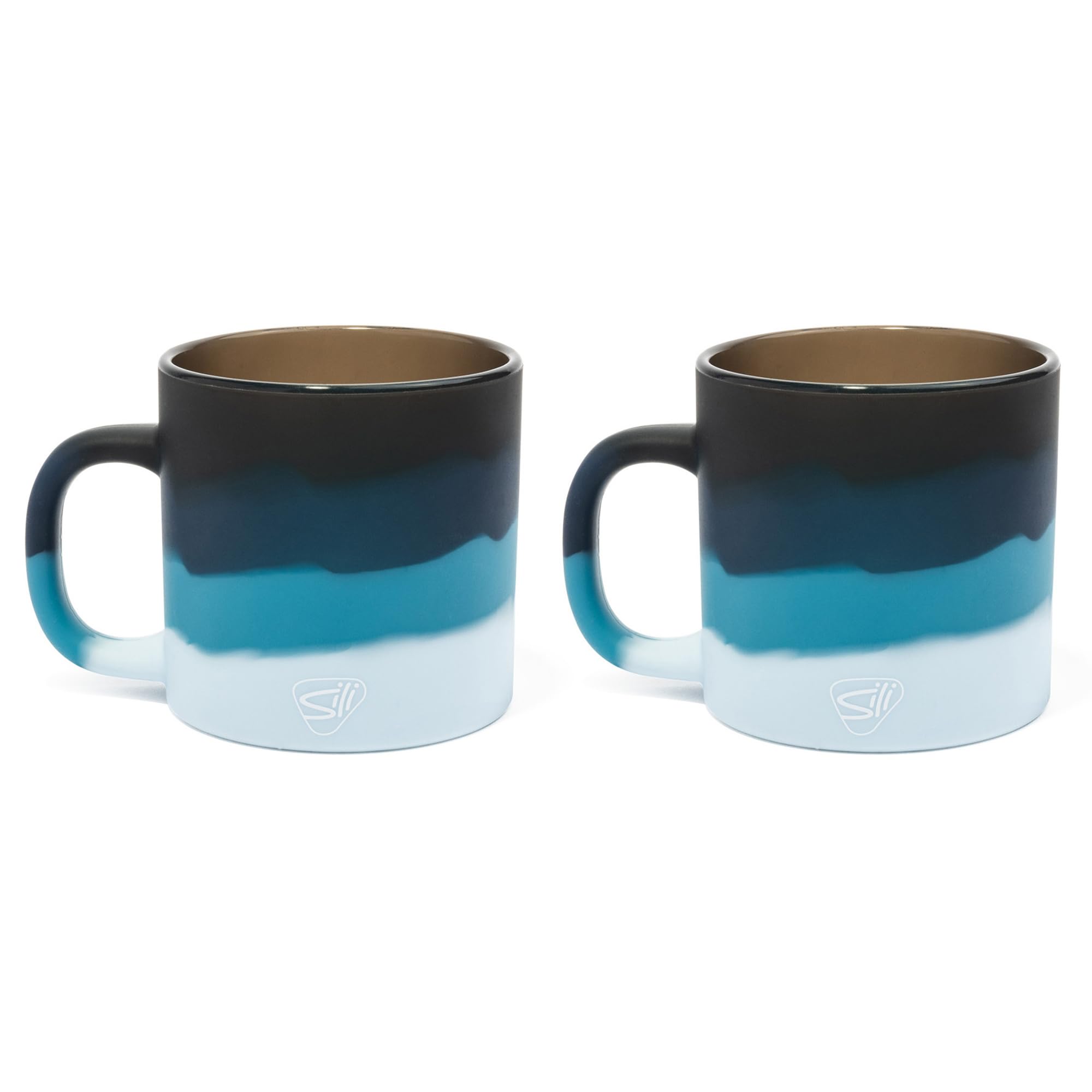 Silipint 16oz Silicone Coffee Mugs (2-Pack) - Unbreakable, Microwave & Dishwasher Safe Travel Cups for Hot/Cold Drinks - Moon Beam Color - Perfect for Camping, Office & Outdoor Adventures