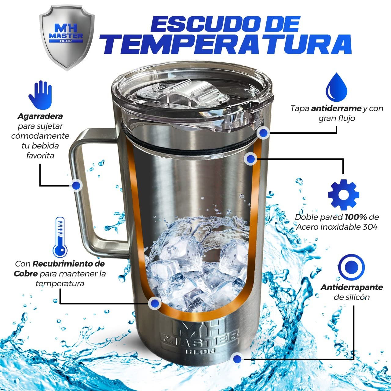 Portable Caguamon Master Holder 1.2L with Laser Personalization (Black) - Perfect for Outdoor Adventures, Camping & Beach Parties