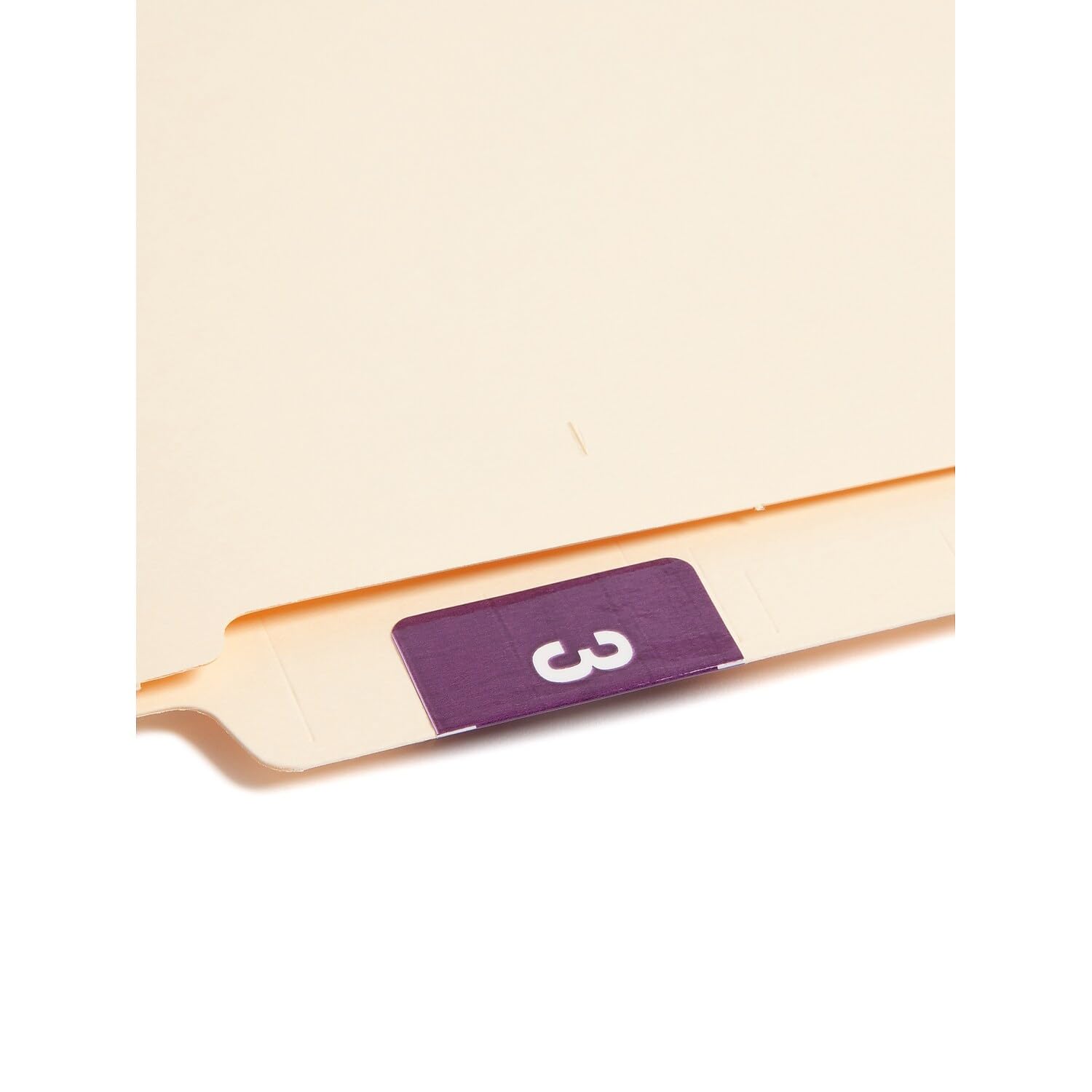 Smead 67423 Purple End Tab Labels - Number 3 for Office Filing (250/Roll)