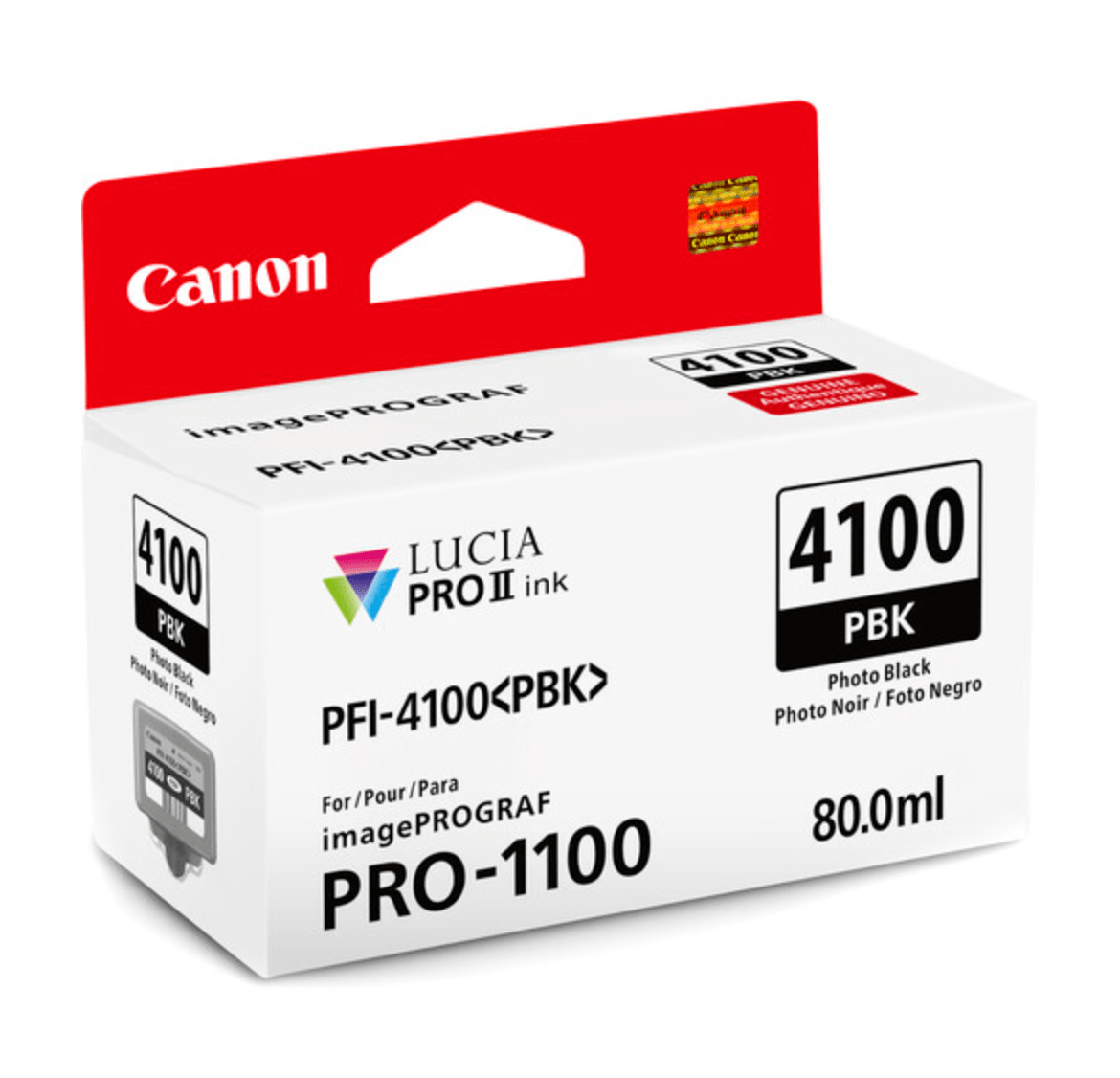 Canon PFI 4100 Photo Black Pigment Ink Tank (80mL) - High-Quality Ink for Canon Printers | Perfect for Photo Printing, Documents & Professional Use
