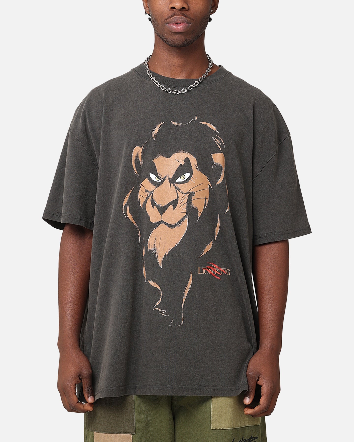 Disney The Lion King Scar Heavyweight T-Shirt - Black Wash - Vintage American Thrift Style - Perfect for Cosplay, Halloween, and Disney Fans