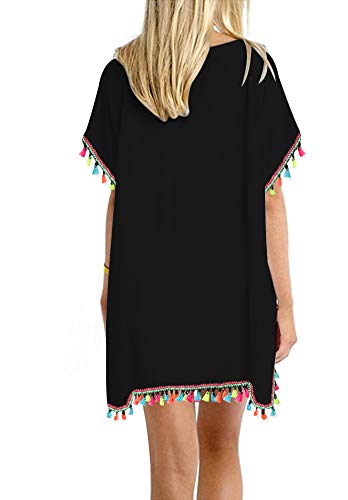 Stylish Women's Chiffon Tassel Swimsuit Cover Up - Sexy Beach Bikini Bathing Suit for Summer Vacation & Pool Party