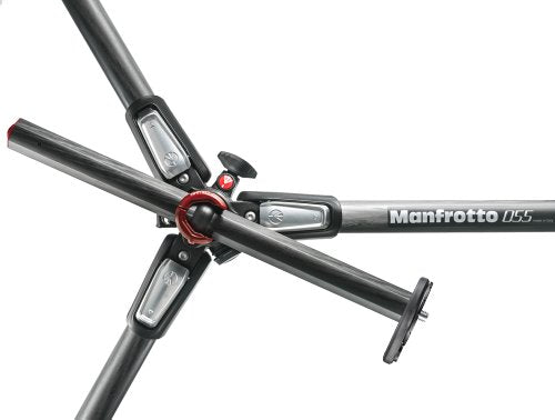 Manfrotto 055 3-Section Aluminum Tripod with 90° Center Column - Professional Camera Tripod for DSLR, Video & Photography - Perfect for Outdoor, Studio & Travel Use