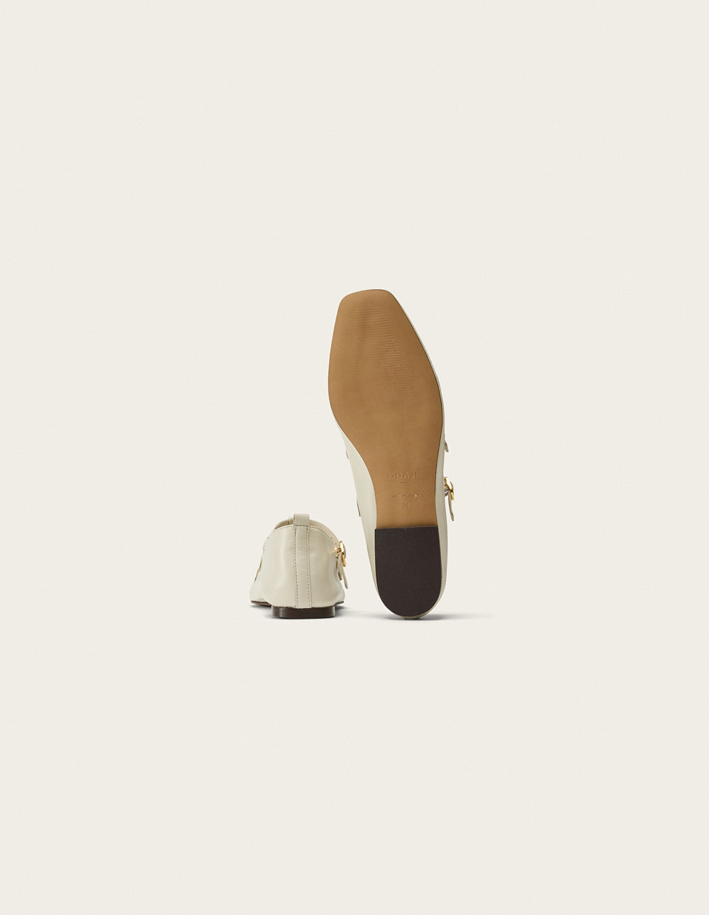 Ballerines Sira - Comfortable Beige Leather Flats for Women | Casual & Office Wear | Perfect for Everyday Use, Work, and Walking