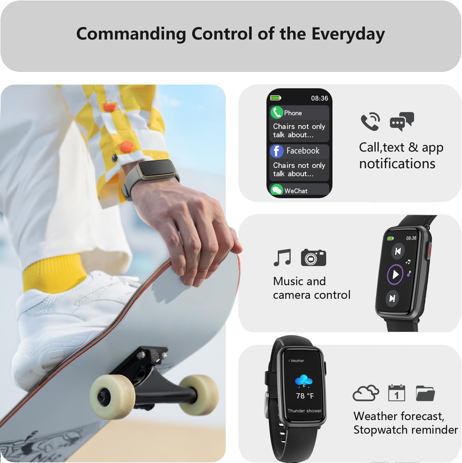 MorePro Fitness Tracker Smart Watch - 1.47