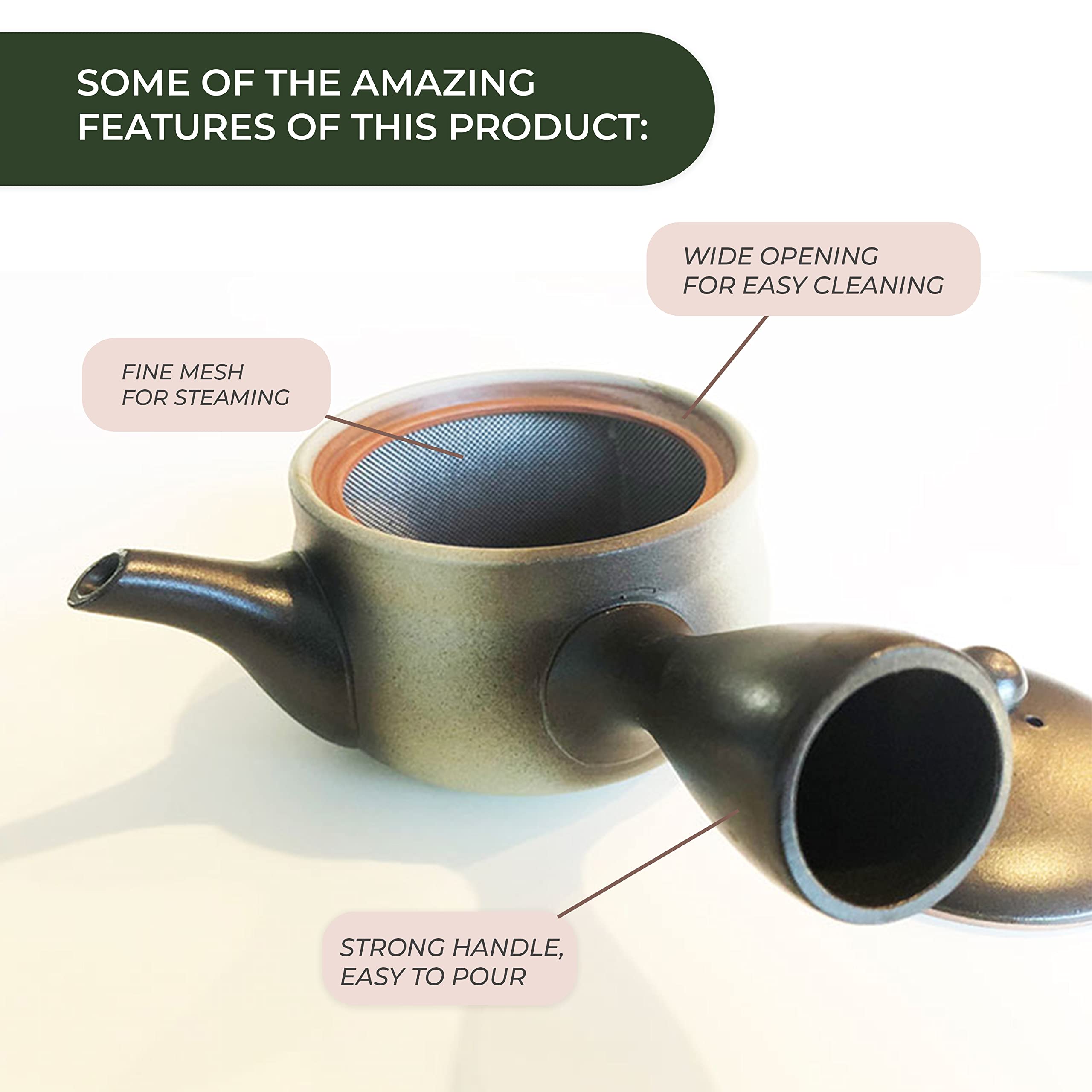 Premium Japanese Green Tea Set - Issaku, Nozomi & Gokuzyo Aracha Teas with Tokoname Kyusu Teapot - Authentic Japanese Tea Collection - Perfect for Tea Lovers, Gifts & Relaxation at Home or Office
