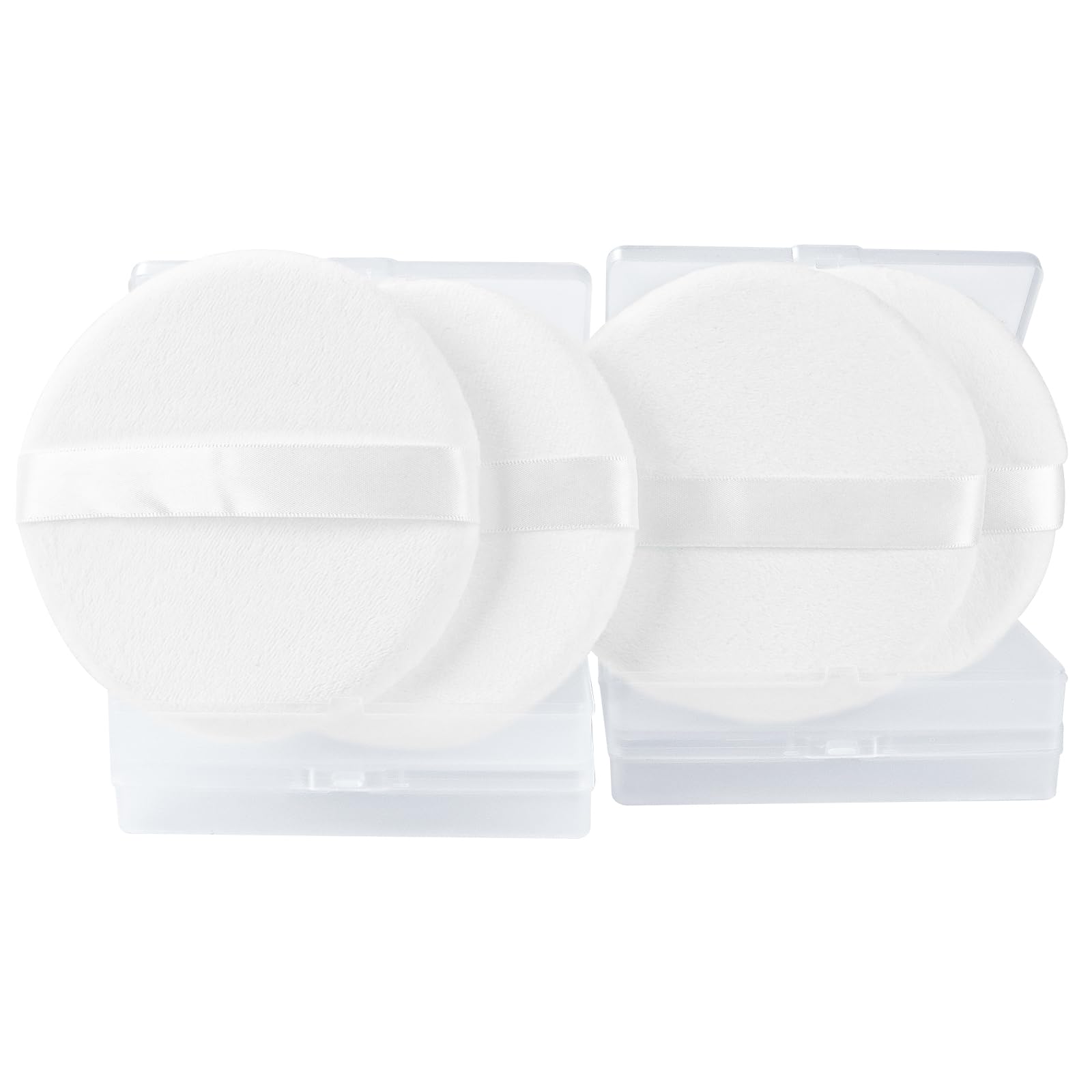 WSYUB Large 4.33’’ Body Powder Puff with Container - Premium Powder Applicator for Smooth & Even Makeup Application - Perfect for Full Body, Back, and Hard-to-Reach Areas