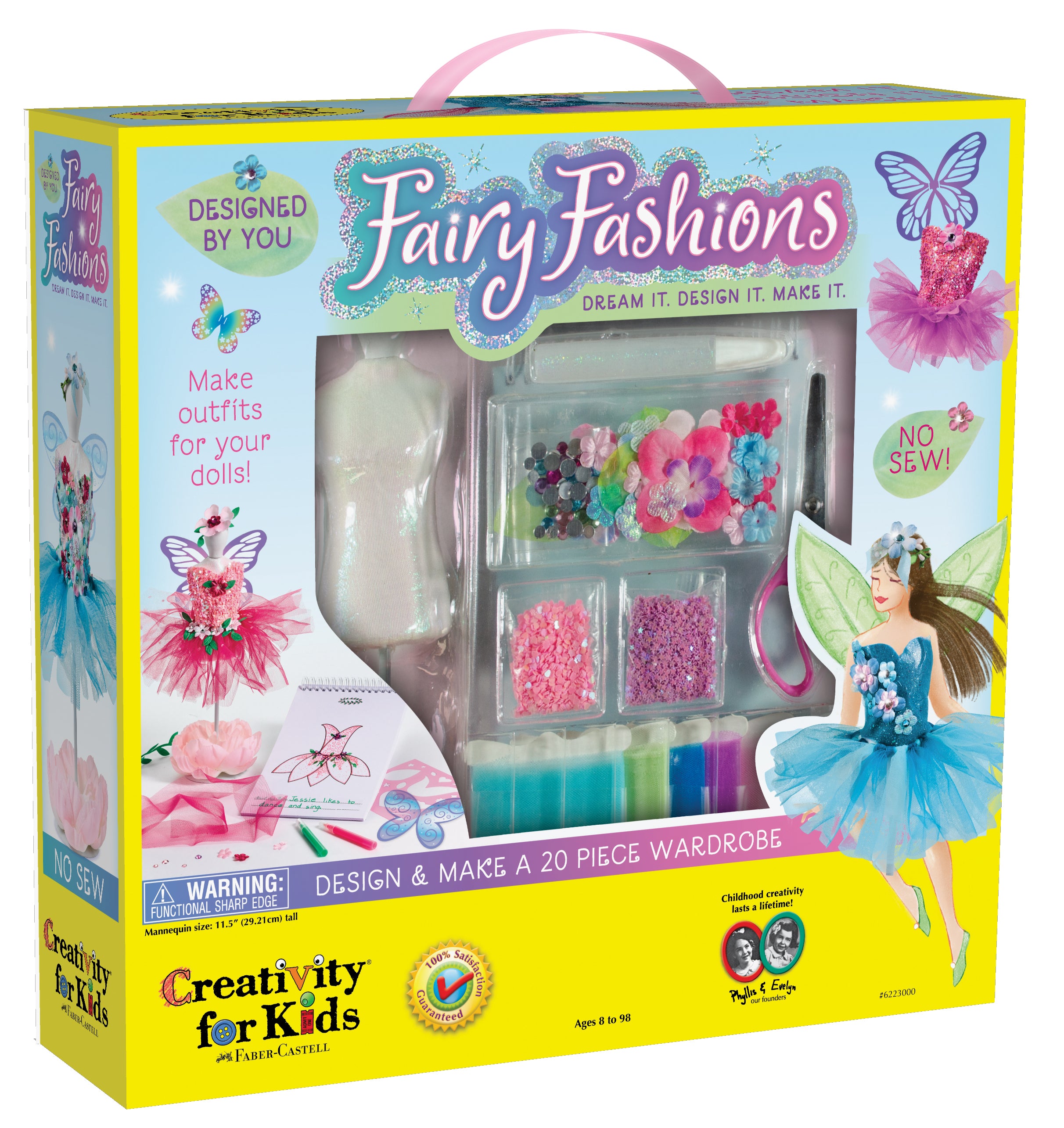 Creativity for Kids Designed by You Fairy Fashions No Sew Dress Up Kit - DIY Costume Making for Pretend Play & Dress Up Parties
