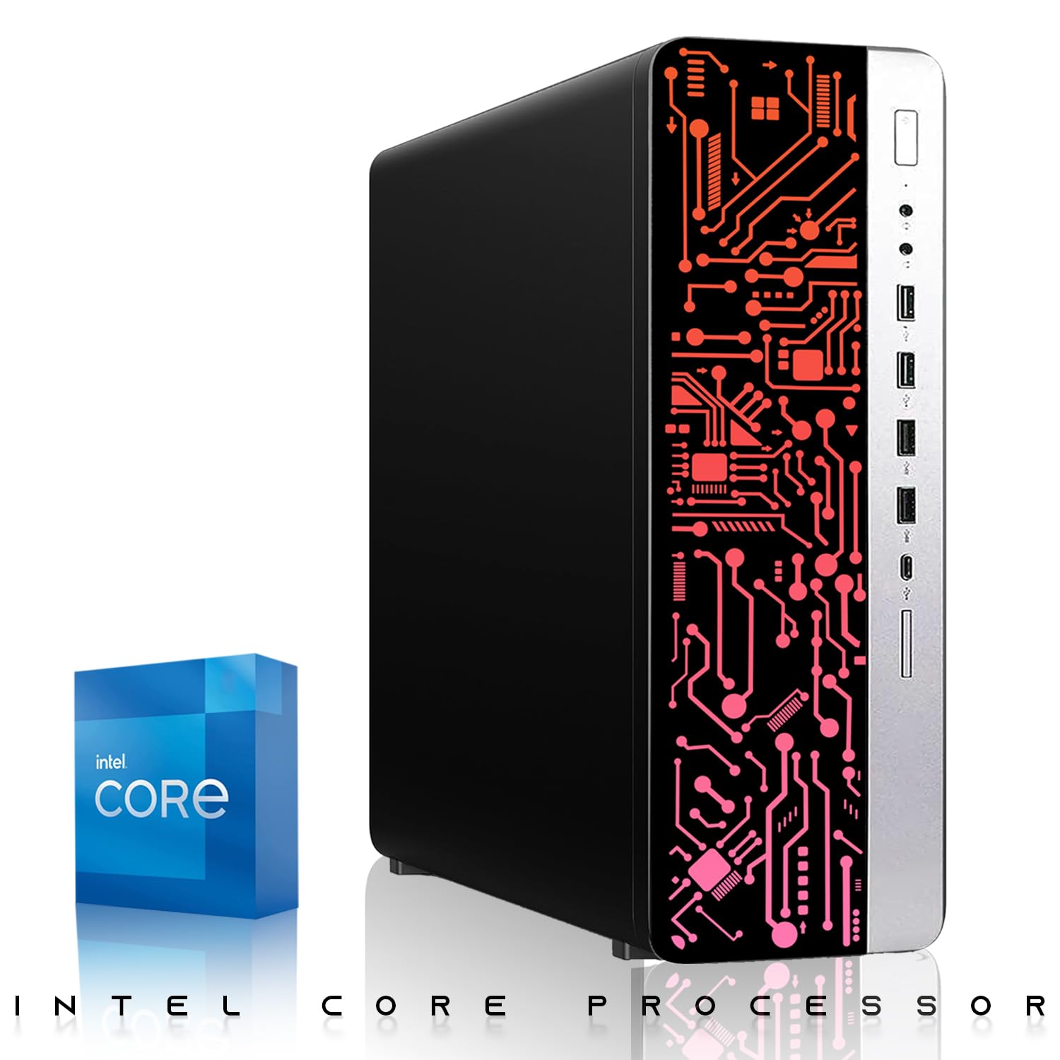 HP G4 Gaming Desktop PC - Intel i7-8th Gen, 16GB DDR4 RAM, 512GB SSD, GT 1030 GPU, 27