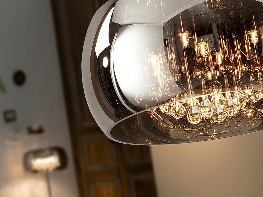 Argos 1/5/6Lt Crystal Ceiling Light Fixture - Chrome Finish Modern Chandelier for Living Room, Bedroom & Dining Room Lighting