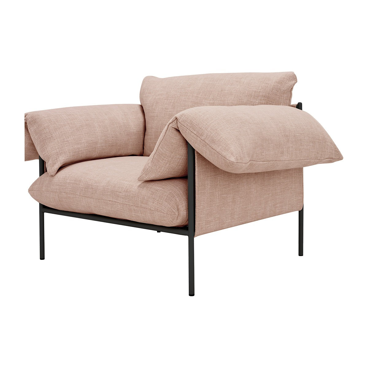 Byron Alva Armchair - Modern Accent Chair for Living Room, Bedroom & Office - Comfortable Upholstered Lounge Chair with Wooden Legs