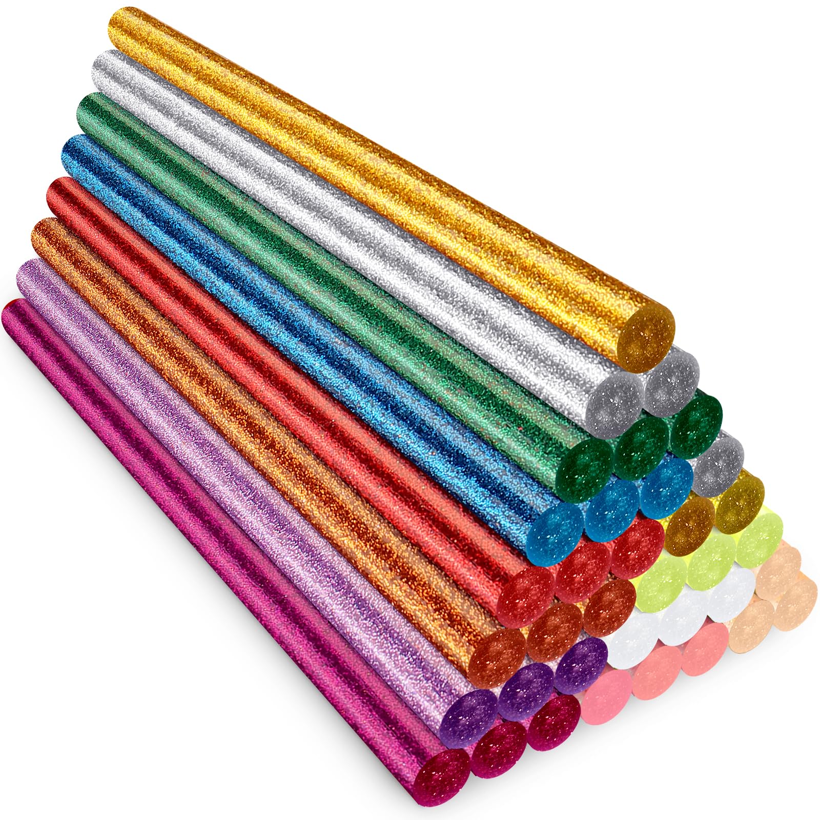 ENPOINT 36-Pack Glitter Color Hot Glue Sticks - 8