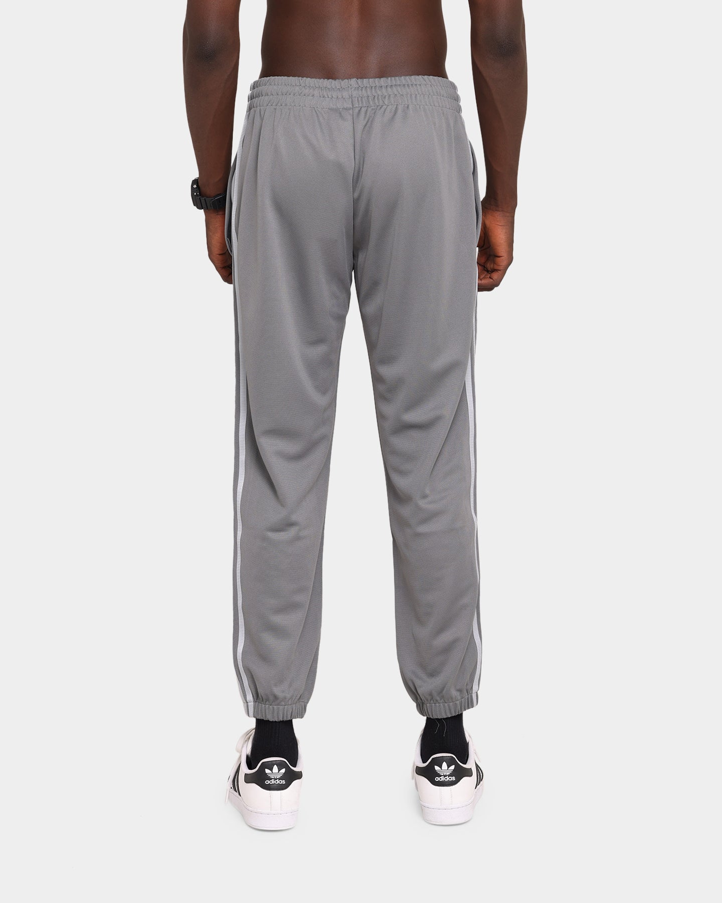 Adidas 3 Stripes Tapered Jogger Pants for Men - Grey Athletic Sweatpants with Side Pockets | Gym Workout, Running, Casual Wear