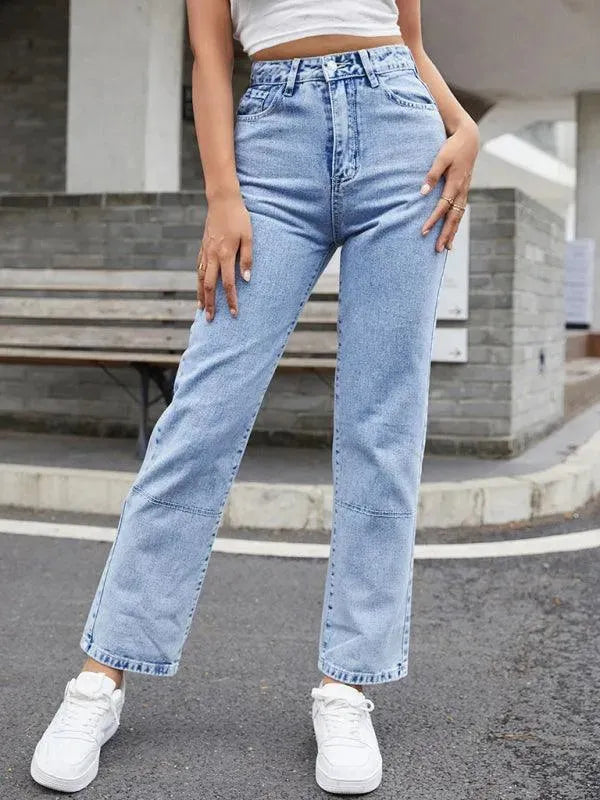 Best Women's High Waist Straight Leg Denim Jeans - Comfortable & Stylish for Casual Wear, Office, and Everyday Outfits