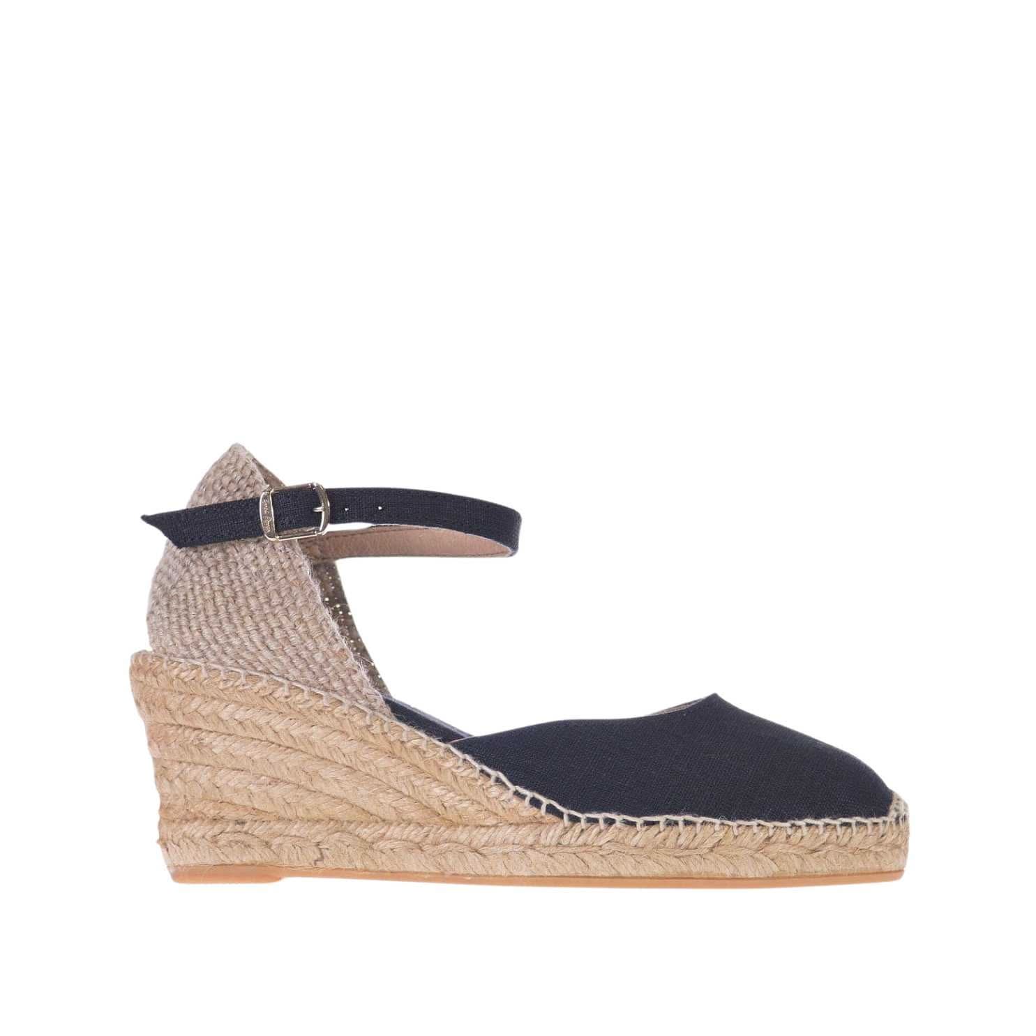 Women's Comfortable Closed Toe Linen Wedge Espadrilles - Breathable Summer Sandals for Beach, Vacation & Casual Outings | Caldes
