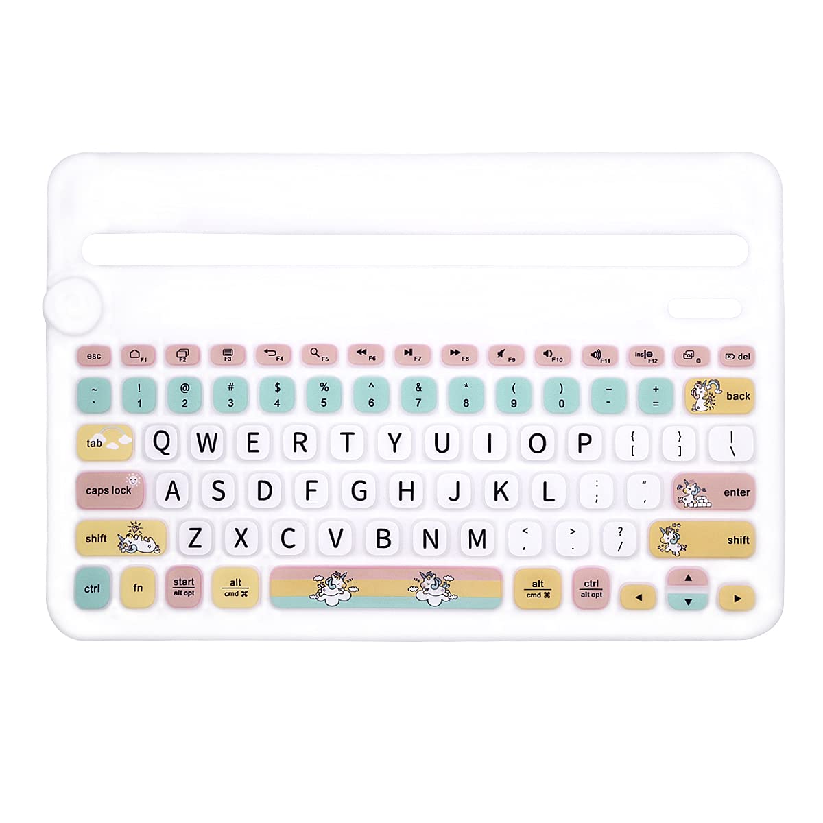 Logitech K480 Silicone Keyboard Cover - Cartoon Unicorn Design, Multi-Device Keyboard Protector for Mac, PC, Tablet | Perfect for Office, Home & Travel Use