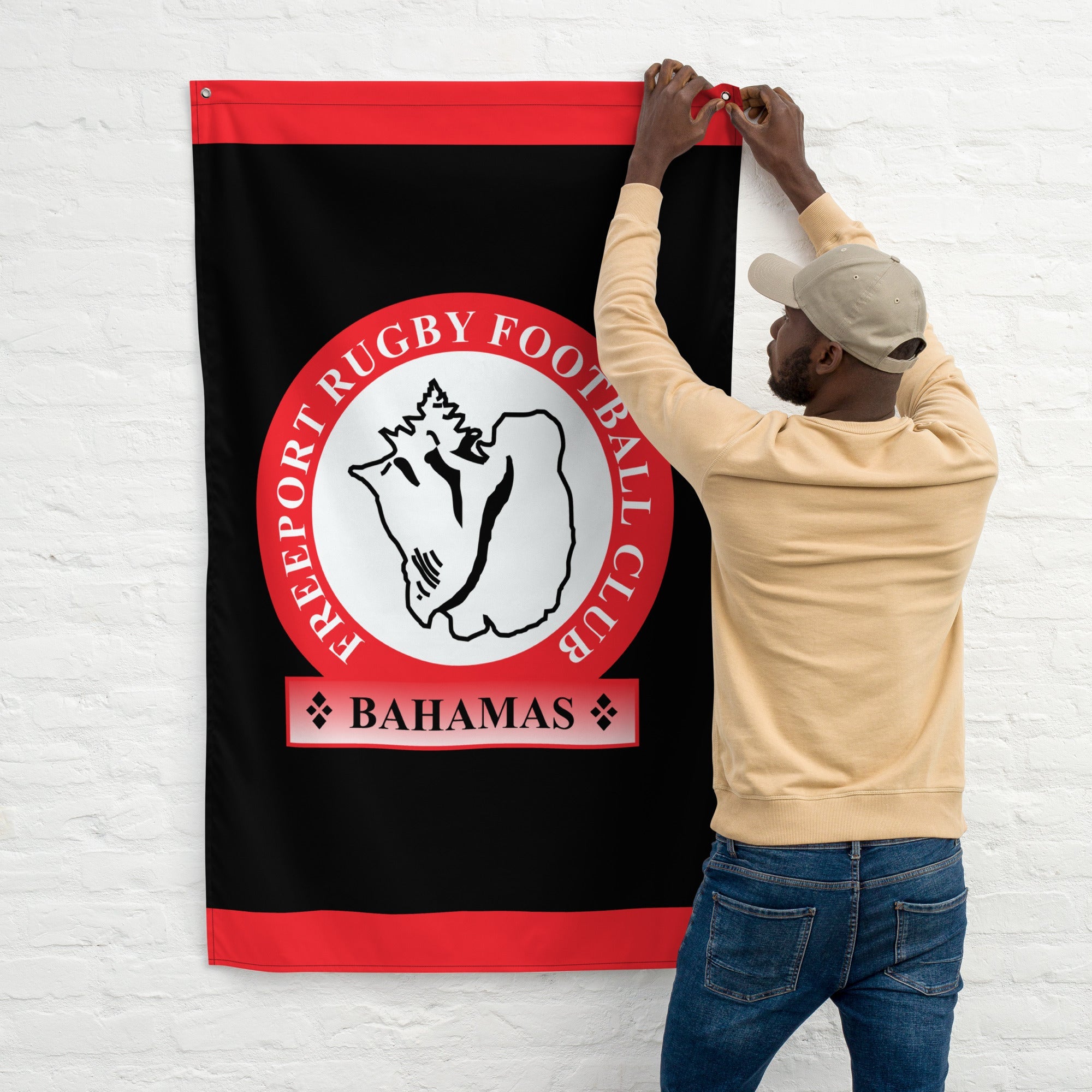 Freeport RFC Wall Flag - Premium Embroidered Team Banner for Indoor & Outdoor Decor - Perfect for Game Rooms, Bars, and Fan Cave Displays