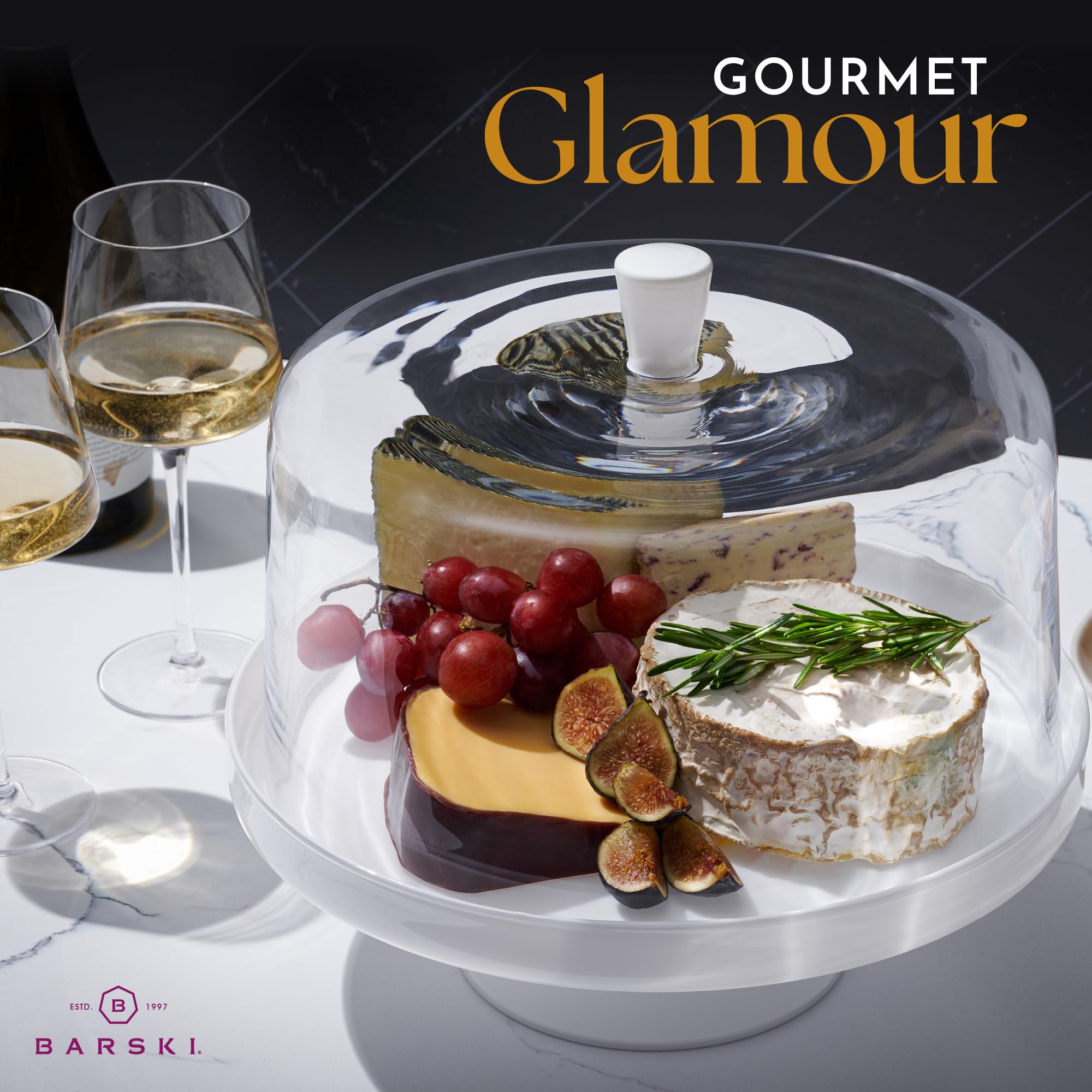 Premium European Glass Cake Stand Set - 12.4