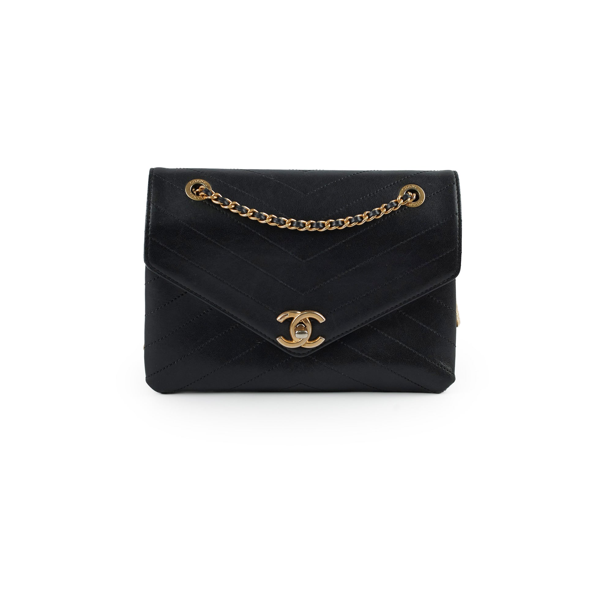 Chanel Chevron Black Shoulder Bag - Classic Flap Bag Series 25 for Women | Luxury Designer Handbag for Evening Parties, Work & Daily Use