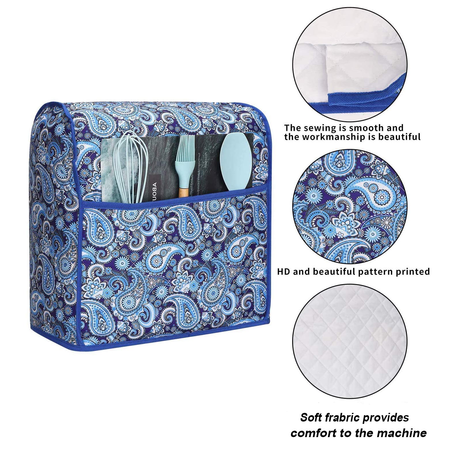 **KitchenAid Stand Mixer Cover - Dust Protection for 6-8 Quart KitchenAid & Hamilton Mixers - Paisley Design - Perfect for Baking, Cooking & Kitchen Storage**
