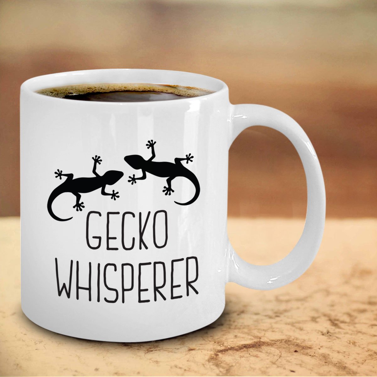 Gecko Whisperer Mug - Funny Crested Gecko Lover Gift for Reptile Enthusiasts - Perfect for Coffee, Tea & Herpetology Fans - Great for Birthdays, Office Use & Gecko-Themed Parties