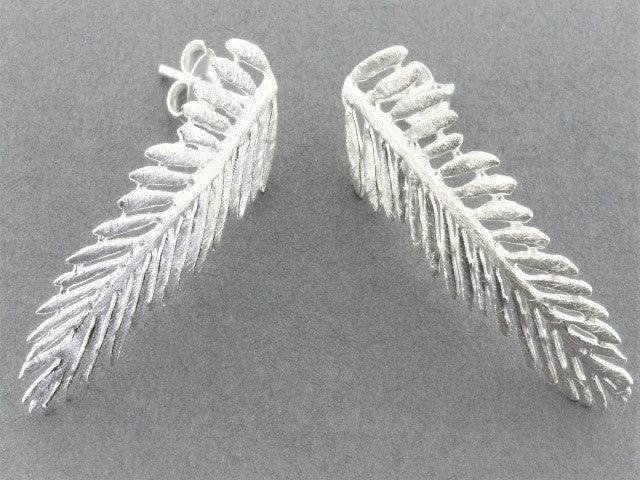 Cleopatra Fern Stud Earrings for Women - Dainty Gold Plated Leaf Earrings for Everyday Wear | Perfect for Casual, Office & Date Night Outfits