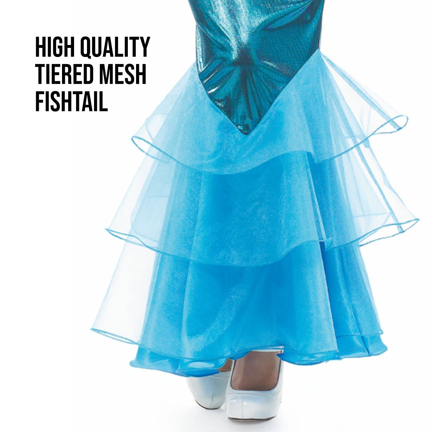 Women's Mermaid Costume for Adults - Elegant Fish Princess Dress for Halloween, Cosplay & Themed Parties | Perfect for Costume Events, Underwater Photography & Fantasy Dress-Up