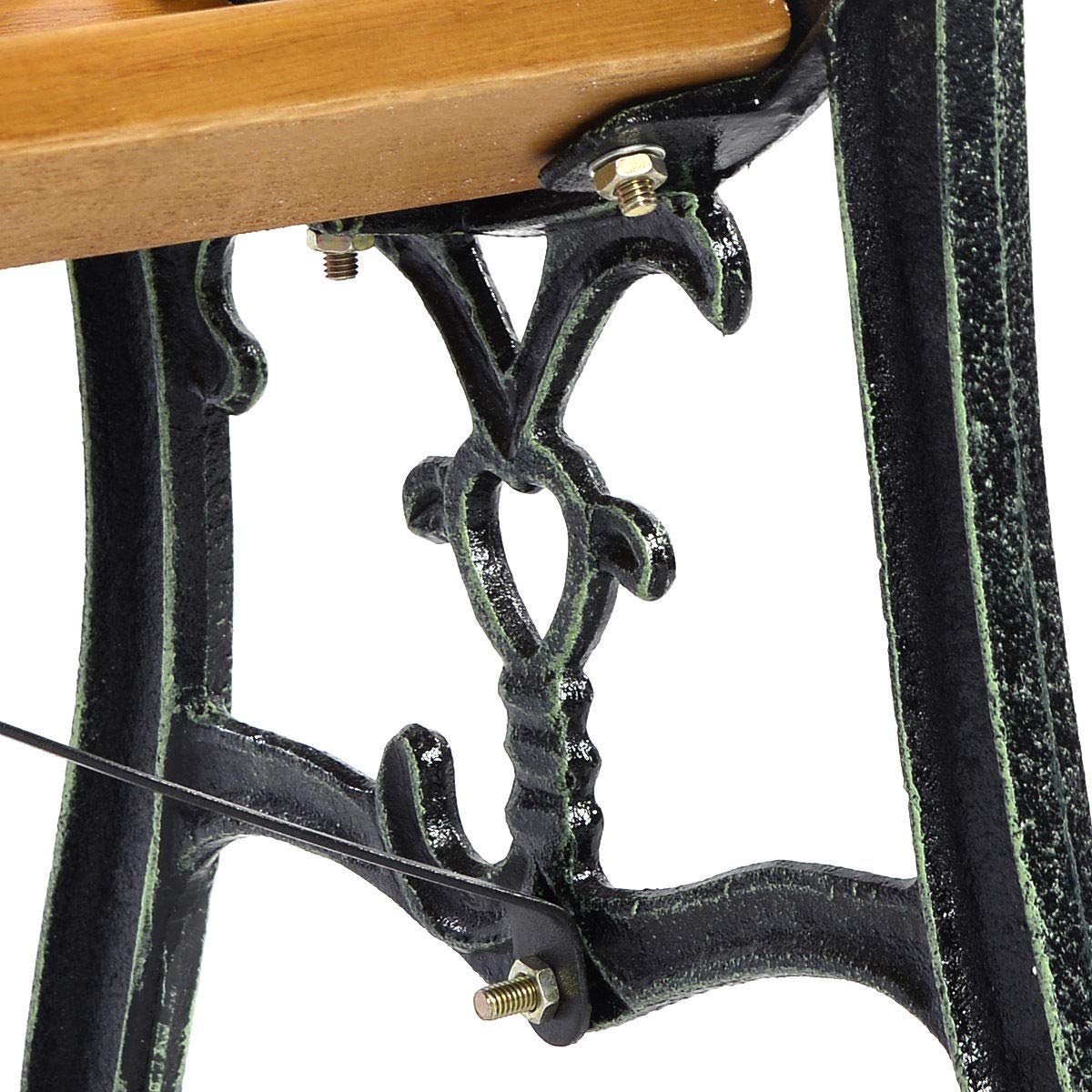 Heavy Duty Outdoor Cast Iron Patio Bench - Rust-Resistant Garden Seating for Backyard, Porch & Lawn - Perfect for Relaxing, Entertaining & Outdoor Decor