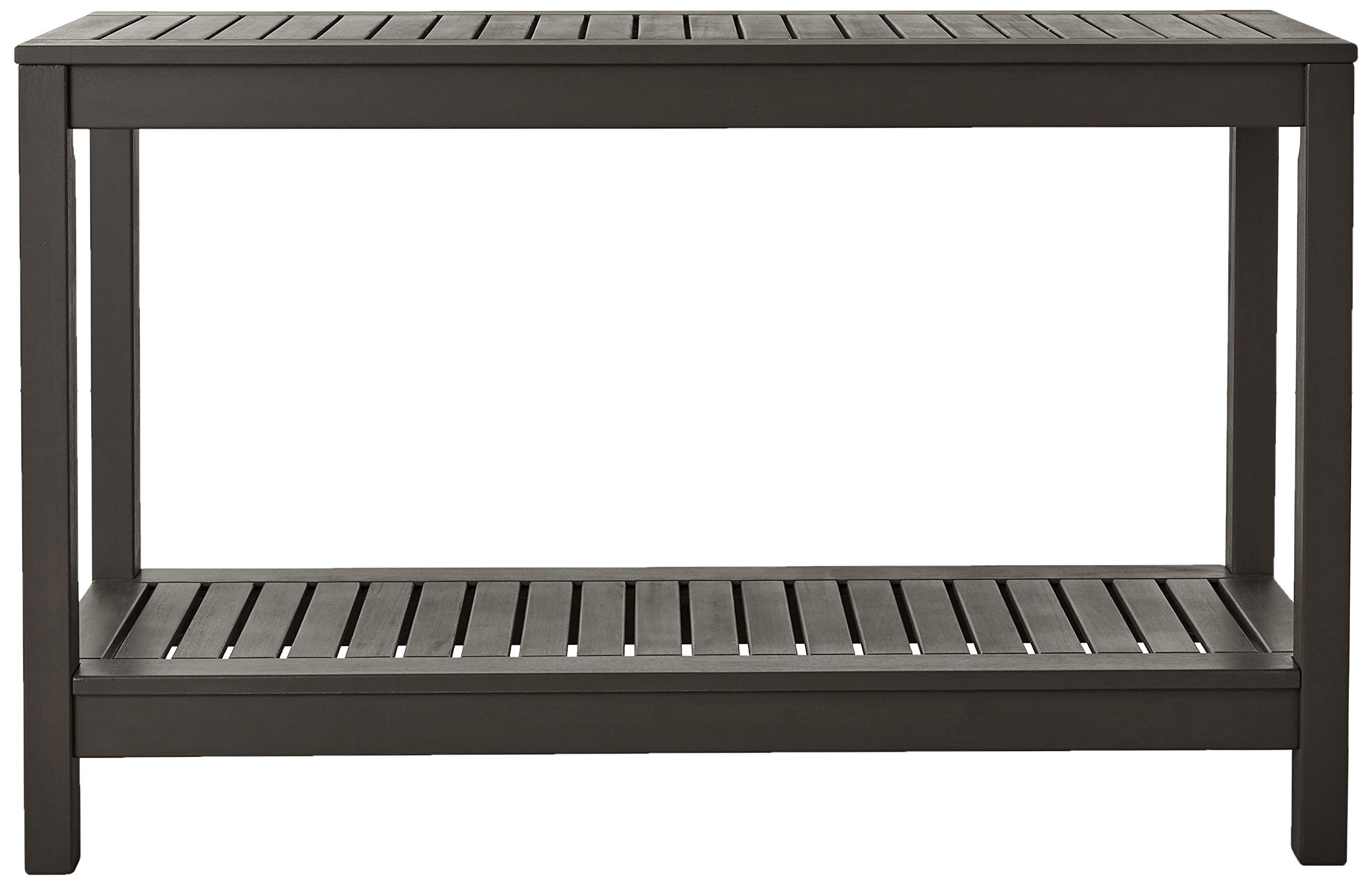 Cambridge Solid Wood Outdoor Console Table - Dark Brown Finish - Durable & Stylish Accent Table for Patio, Deck, Porch, Garden - Perfect for Plants, Decor & Outdoor Entertaining