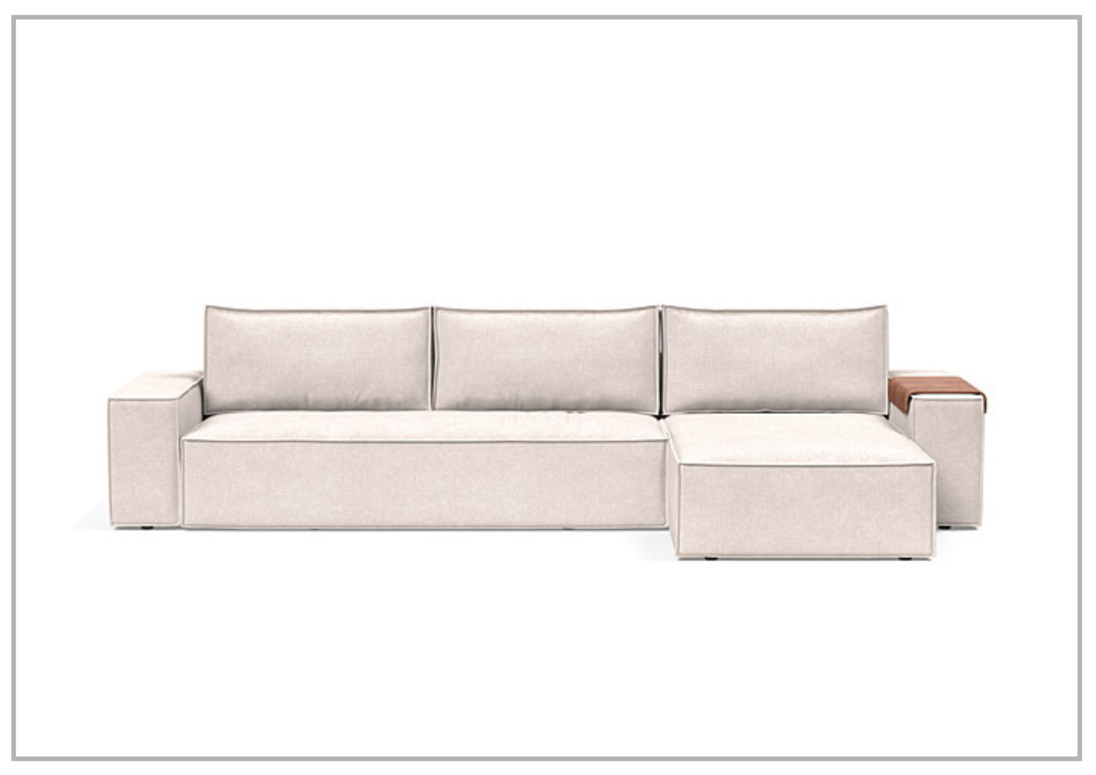 Innovation Living Newilla Fabric L-Shaped Sectional Sleeper Sofa - Convertible Sofa Bed for Small Spaces, Modern Living Room Furniture with Storage, Perfect for Apartments, Guest Rooms & Home Offices