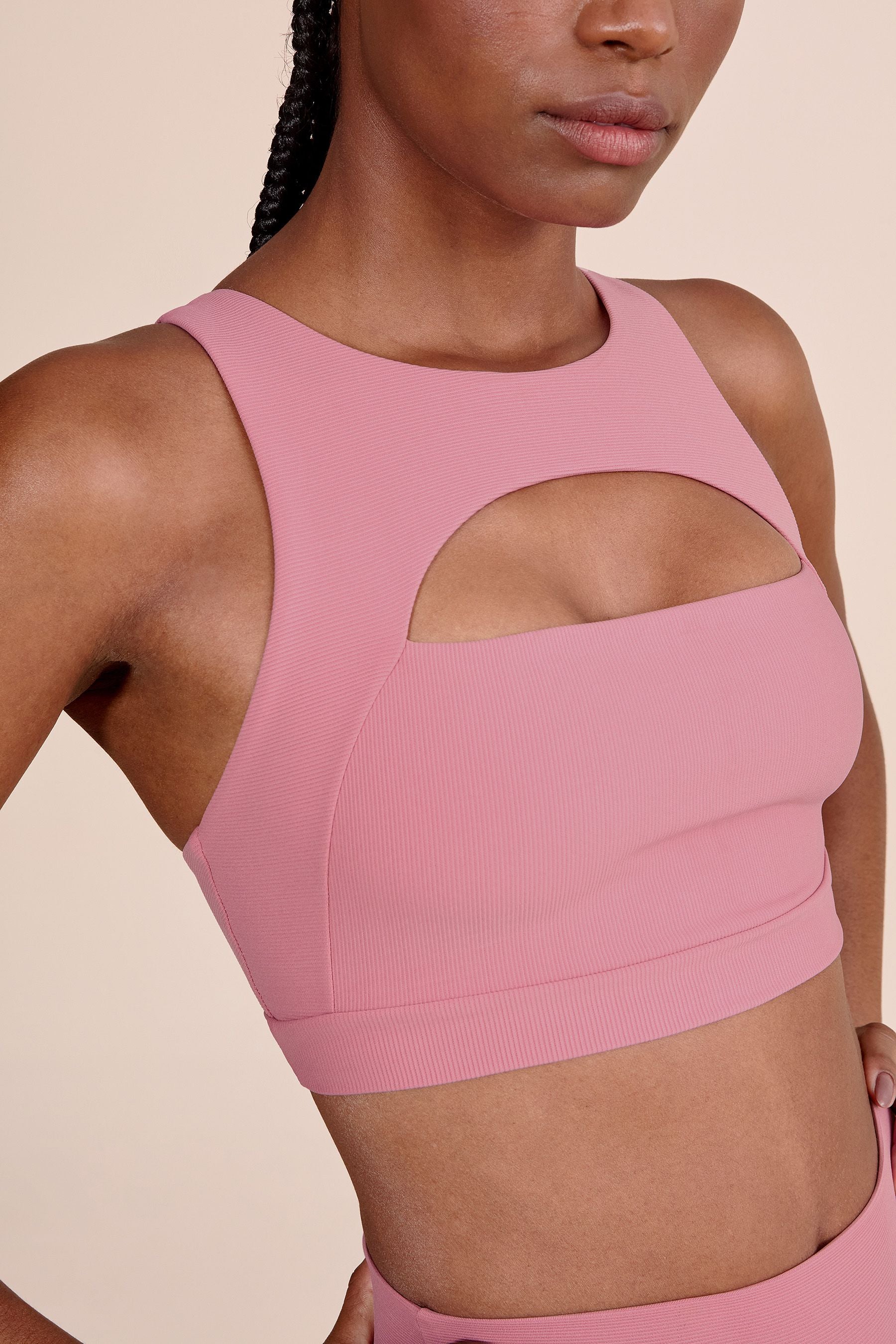 High Support Neoprene Line Racerback Sports Bra for Women - Workout, Running, Yoga & Gym Training