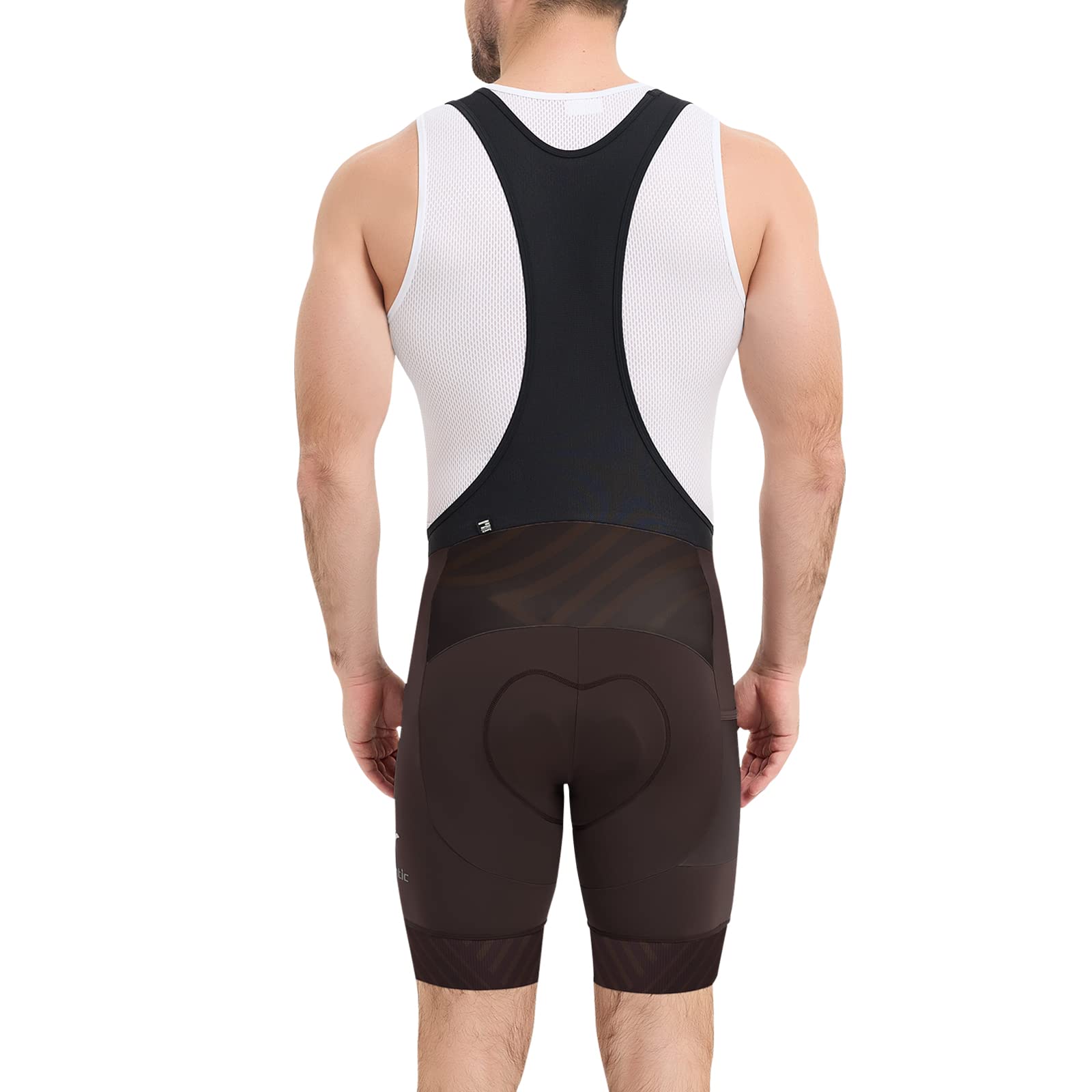 **Santic Men's Padded Cycling Bib Shorts with Pocket - Breathable Bike Bib Tights for Road & Mountain Biking**