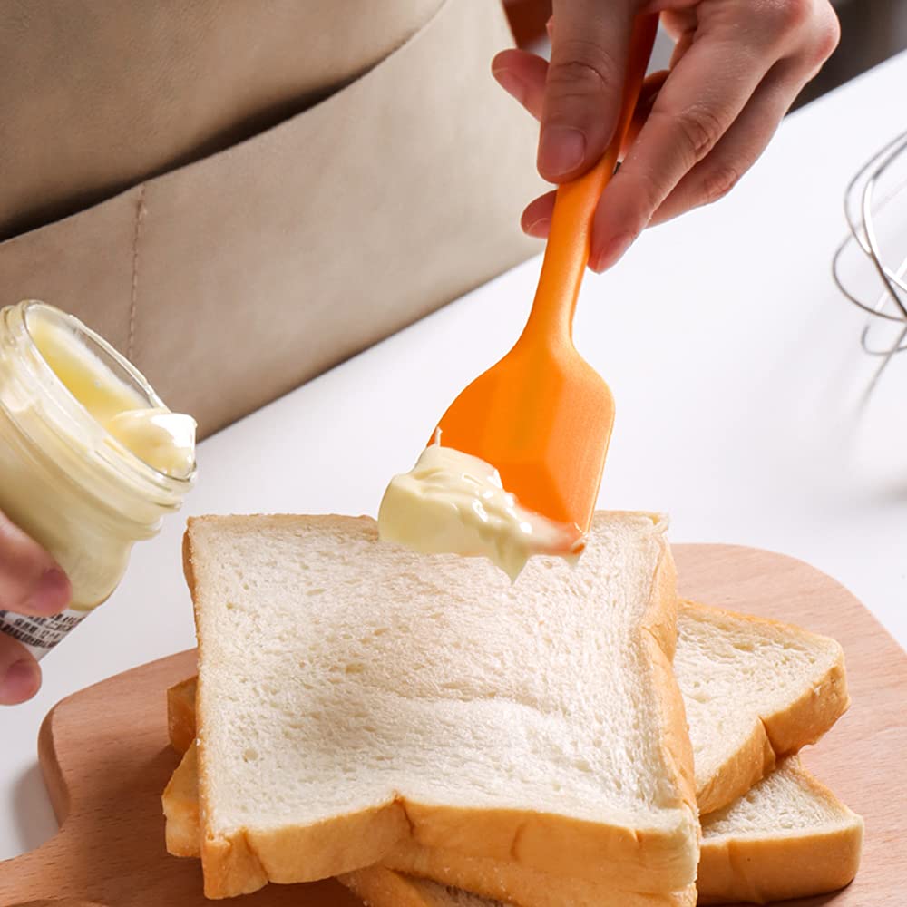 5-Piece Heat-Resistant Silicone Spatula Set - Non-Stick Rubber Scraper for Baking, Cooking, Cake Decorating & Dessert Making - Perfect for Mixing, Spreading Butter, Cream & Frosting in Kitchen
