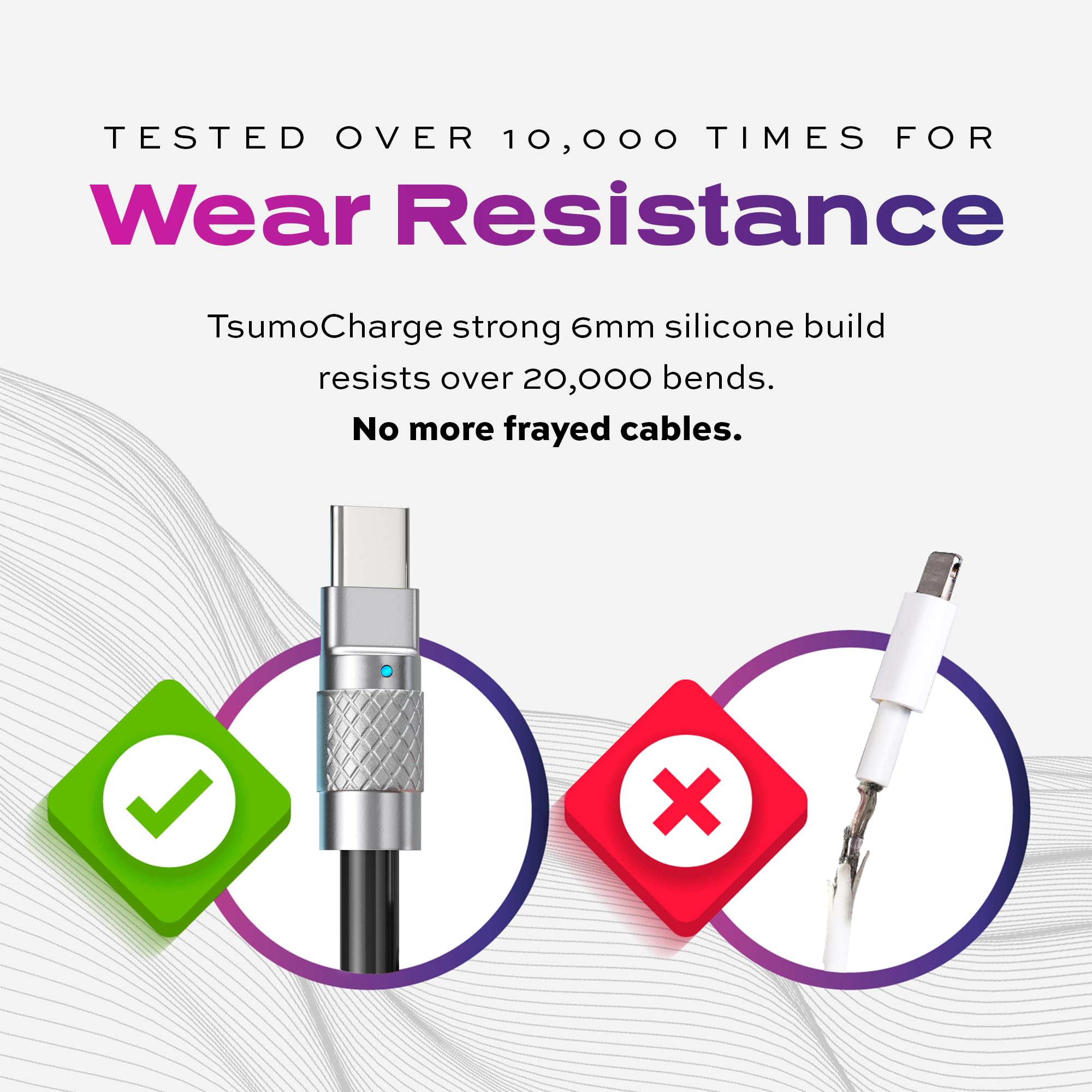 Premium Statik TsumoCharge USB C to Lightning Cable - 27W Fast Charging & Data Sync, Heavy-Duty Unbreakable Silicone, Tangle-Free with Cord Organizer (6FT/2M, Black) - Perfect for iPhone, iPad, Travel & Home Charging