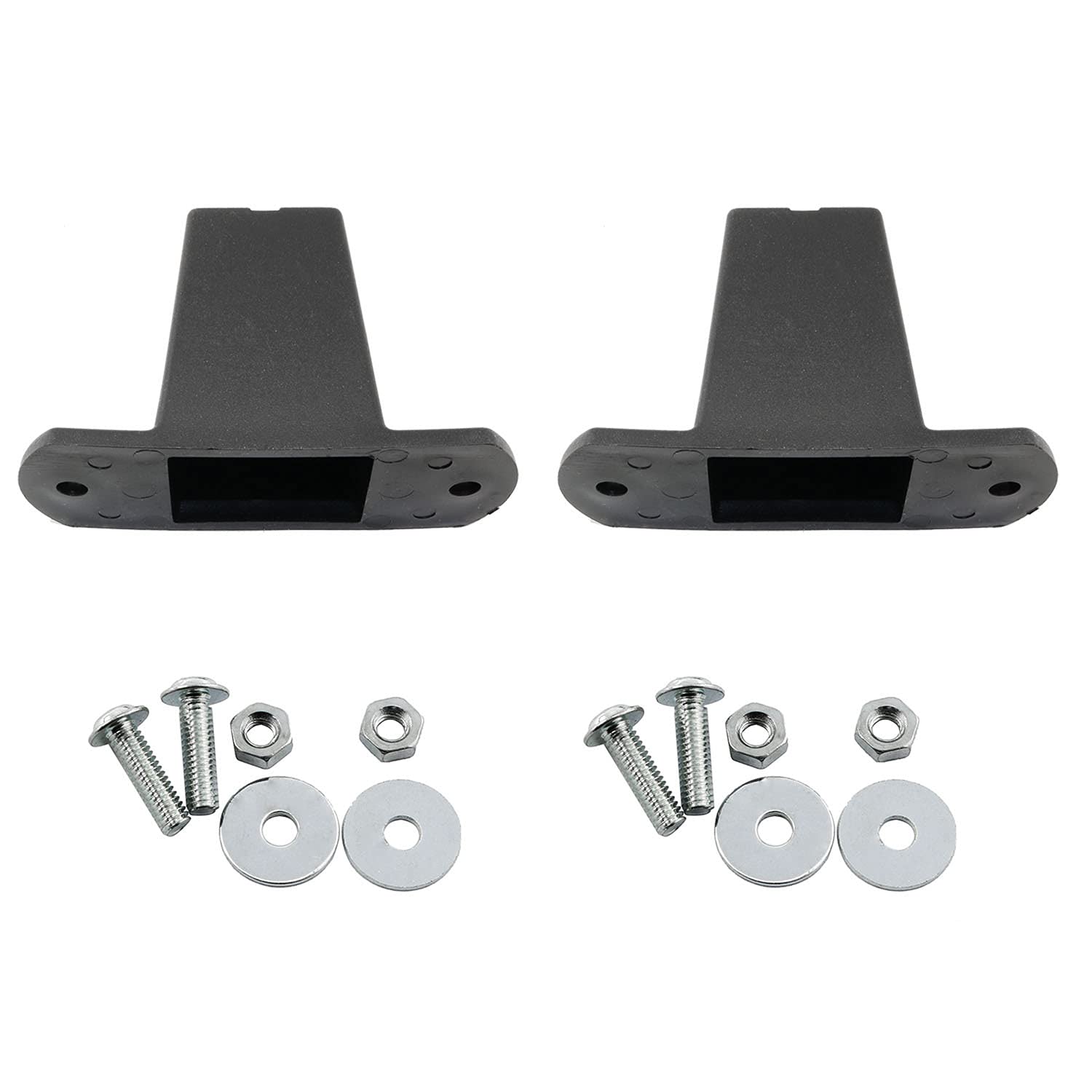 Heyous 2-Pack Black Plastic Luggage Replacement Feet - Bottom Stud Stand Pads for Suitcase Repair | Durable Travel Accessories for Carry-On & Checked Bags