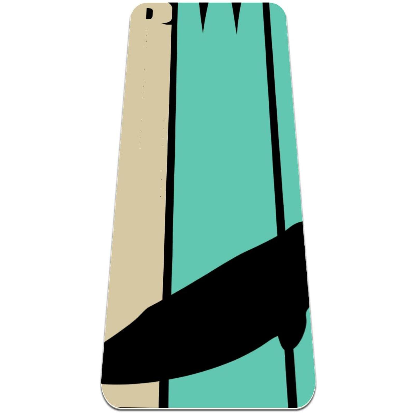 Premium Non-Slip Yoga Mat for Women - Extra Thick Exercise & Fitness Mat with Whale Silhouette Design - Perfect for Home Workouts, Hot Yoga, Pilates and Meditation