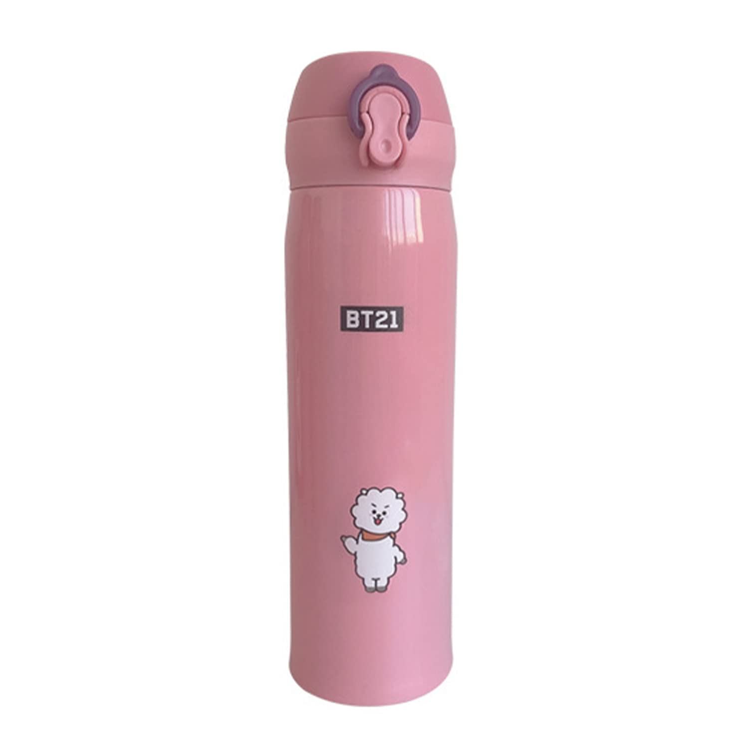 G-Ahora Kpop Army Water Bottle 500ml - Cute Cartoon BTS Inspired Reusable Water Cup for Girls & Fans - Perfect for School, Gym, and Kpop Concerts