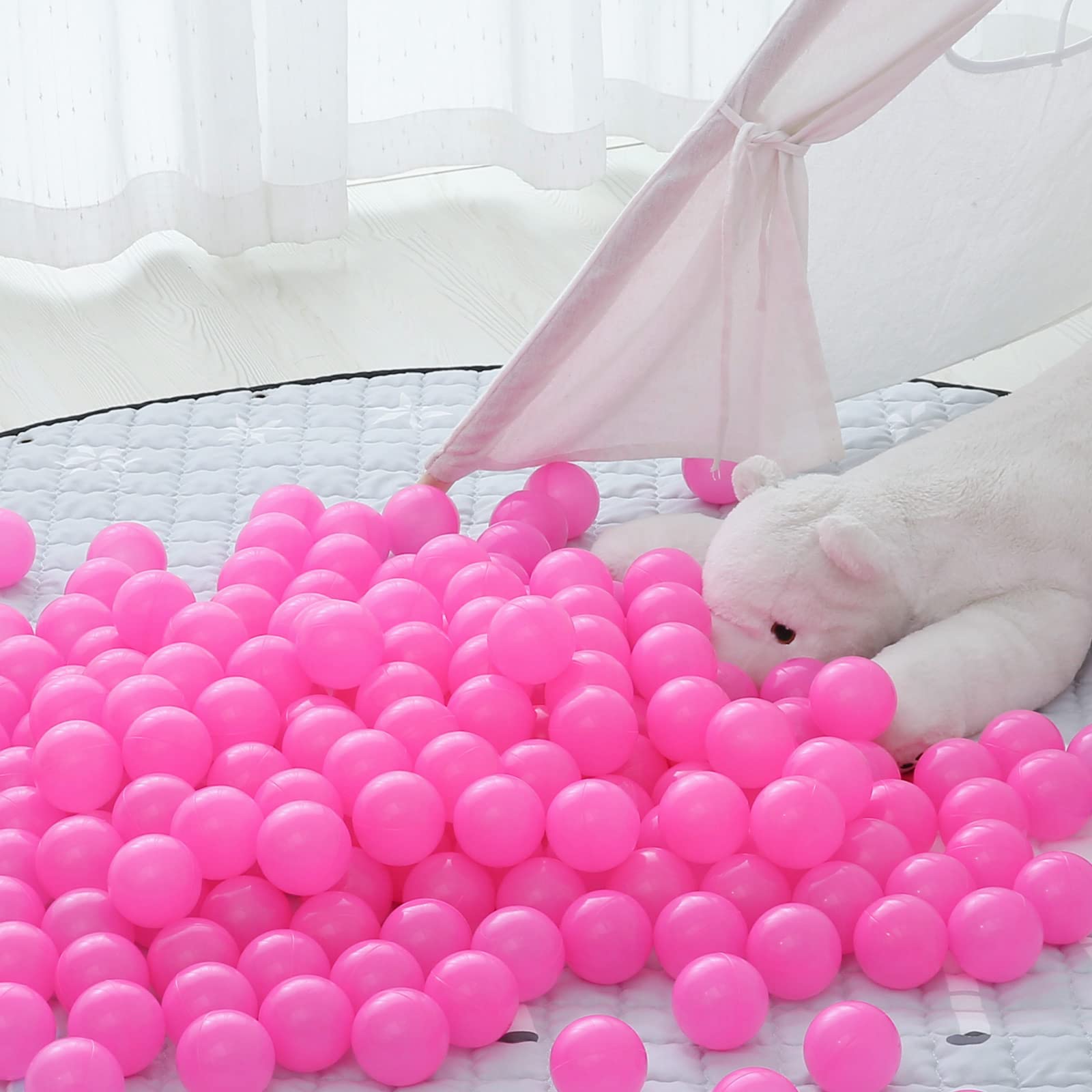 PlayMaty 2.36 Inch Non-Toxic Plastic Ball Pit Balls - 70 Pack Phthalate & BPA Free, Safe for Kids, Toddlers & Babies - Perfect for Playhouses, Tents, Playpens, Pools & Party Decorations