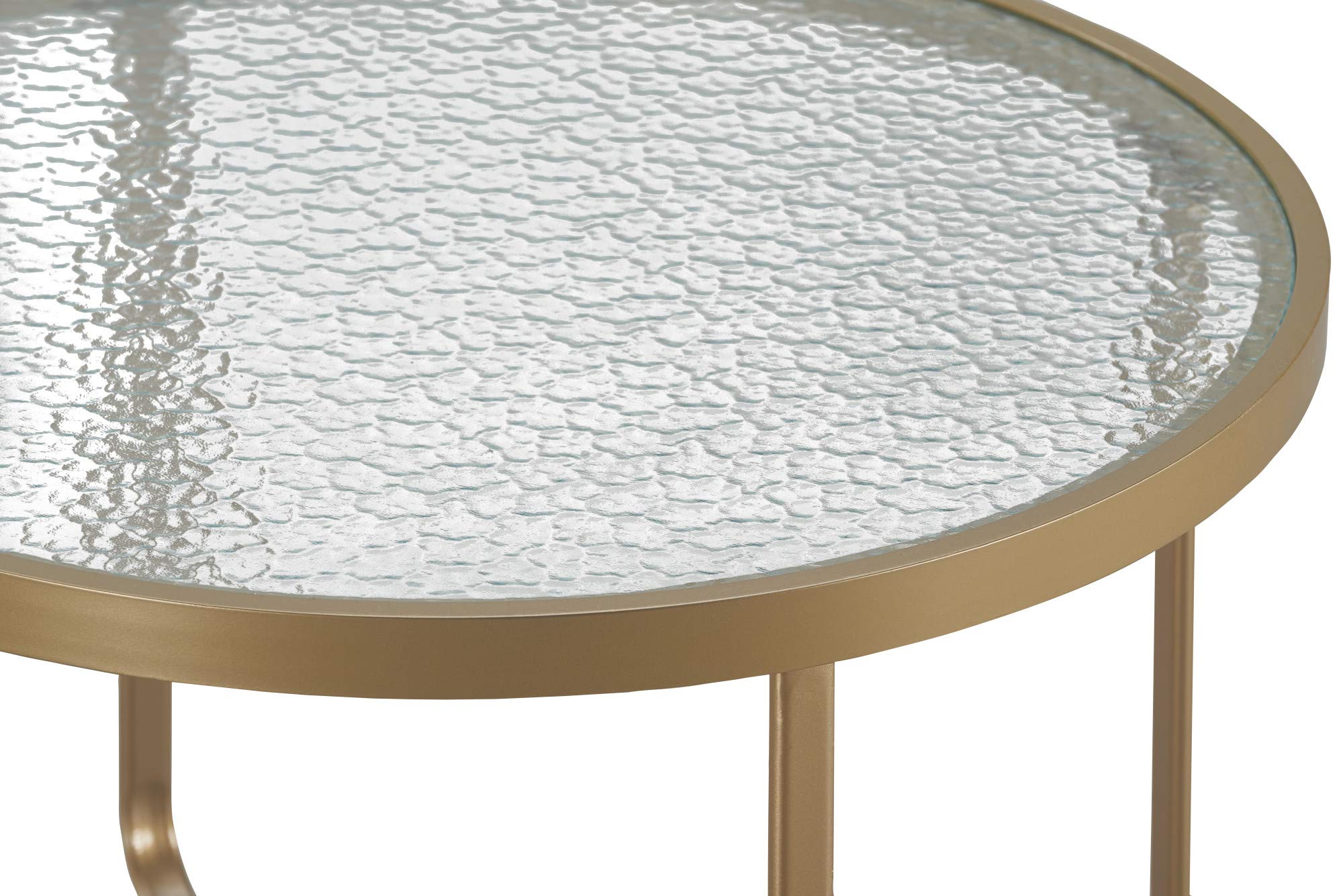 Elle Decor Modern Mirabelle Outdoor Patio Modular Furniture Set - White or Gold Frame with Coffee Table - Perfect for Garden, Poolside & Backyard Relaxation