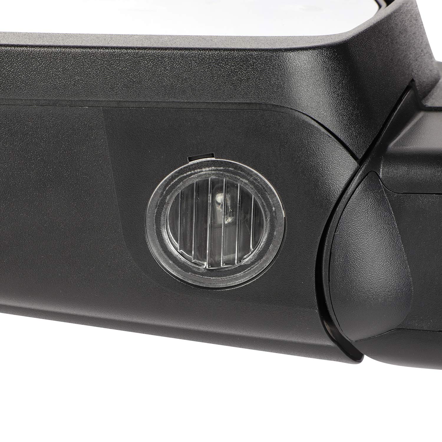 CCiyu Chrome Power Heated Towing Mirrors with Turn Signal & Puddle Light - Manual Folding LH/RH Side Replacement for Ford F-150 2004-2014 Models - Perfect for Towing, Night Driving & Off-Road Adventures